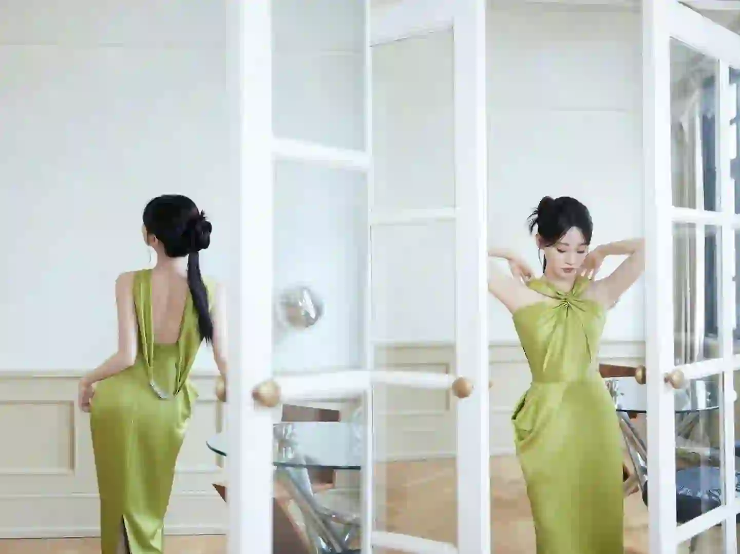 祝绪丹 长裙美女 性感