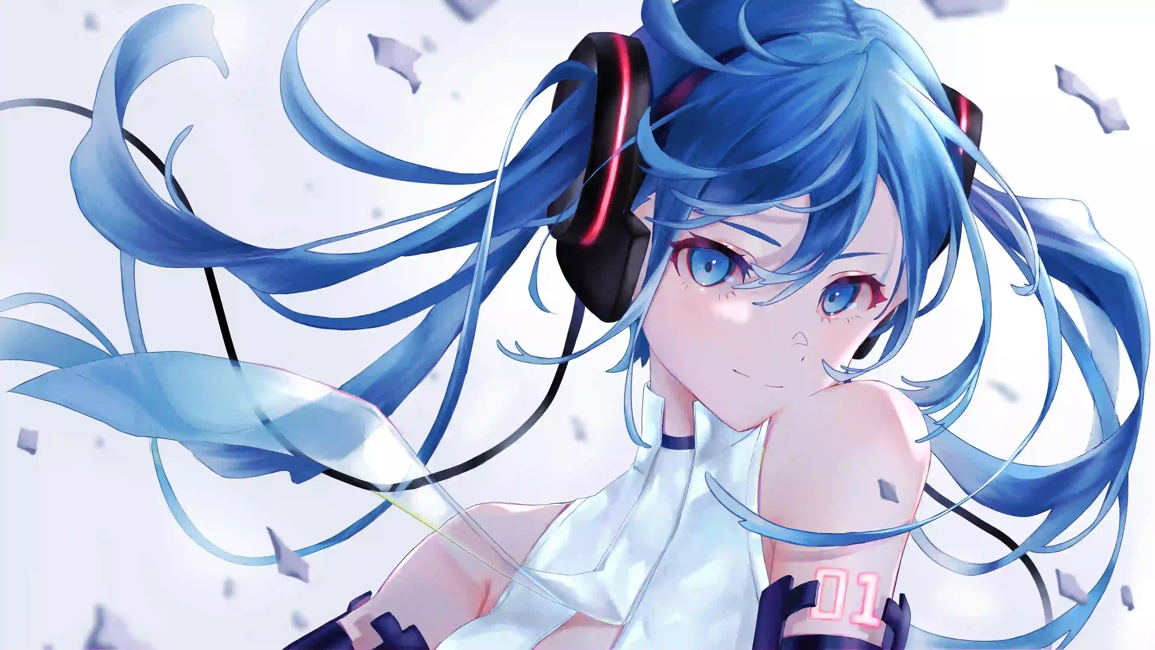 初音未来 动漫女孩 二次元女孩 蓝色长发
