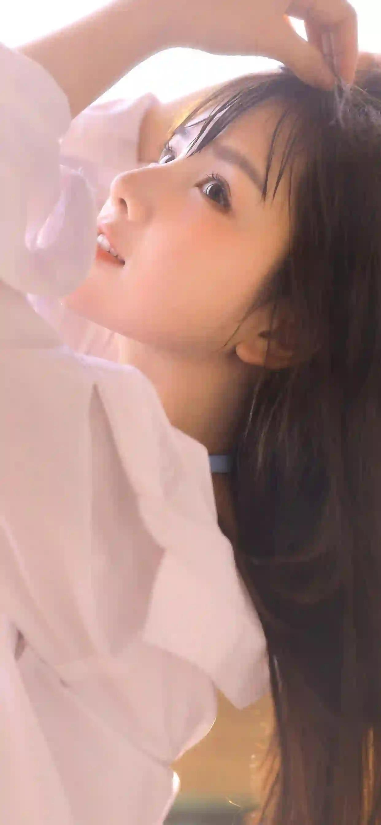 长发美女 清纯 白色衬衫 清纯 小清新 