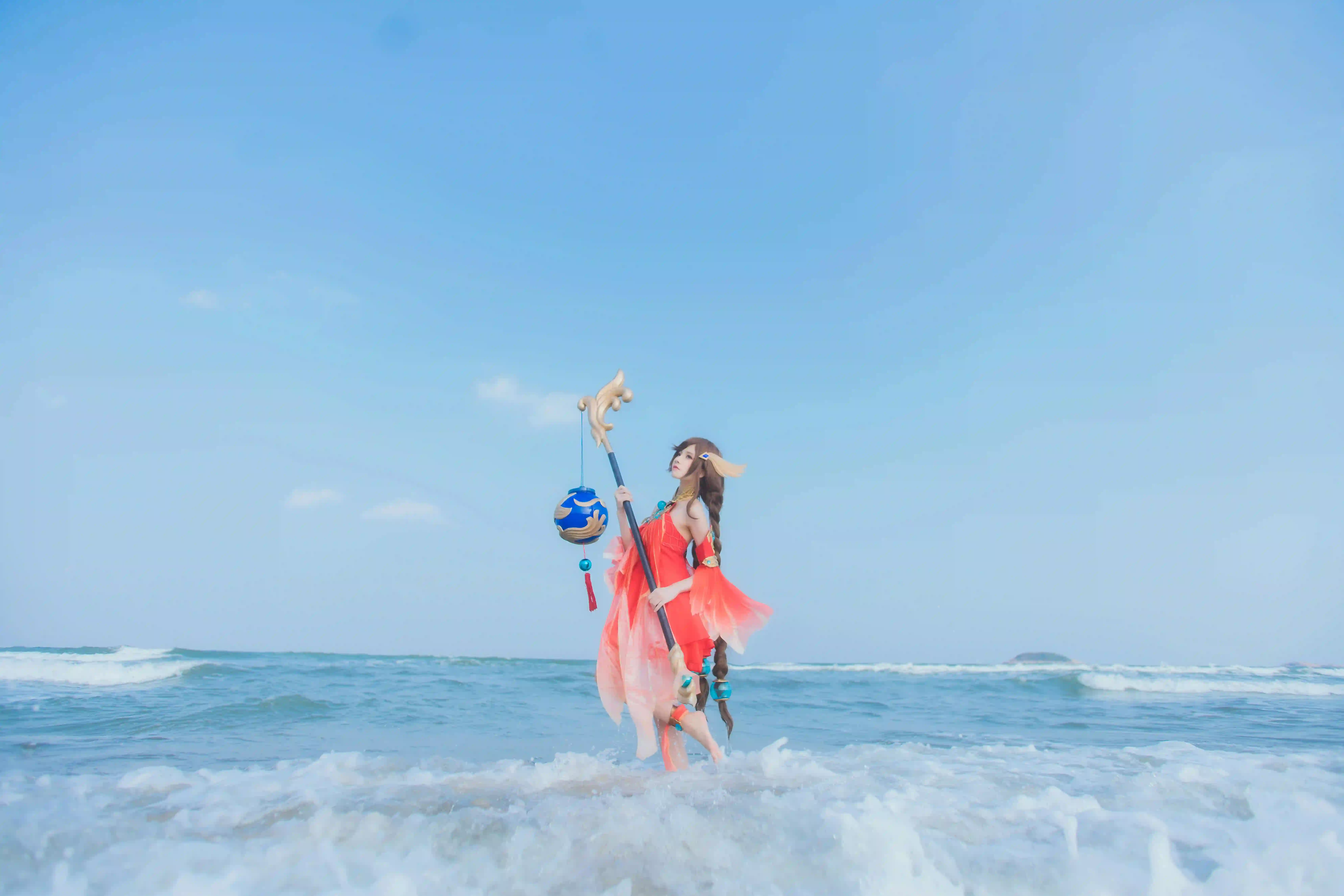 大乔 麻花辫 Coser 王者荣耀角色 远景 浪