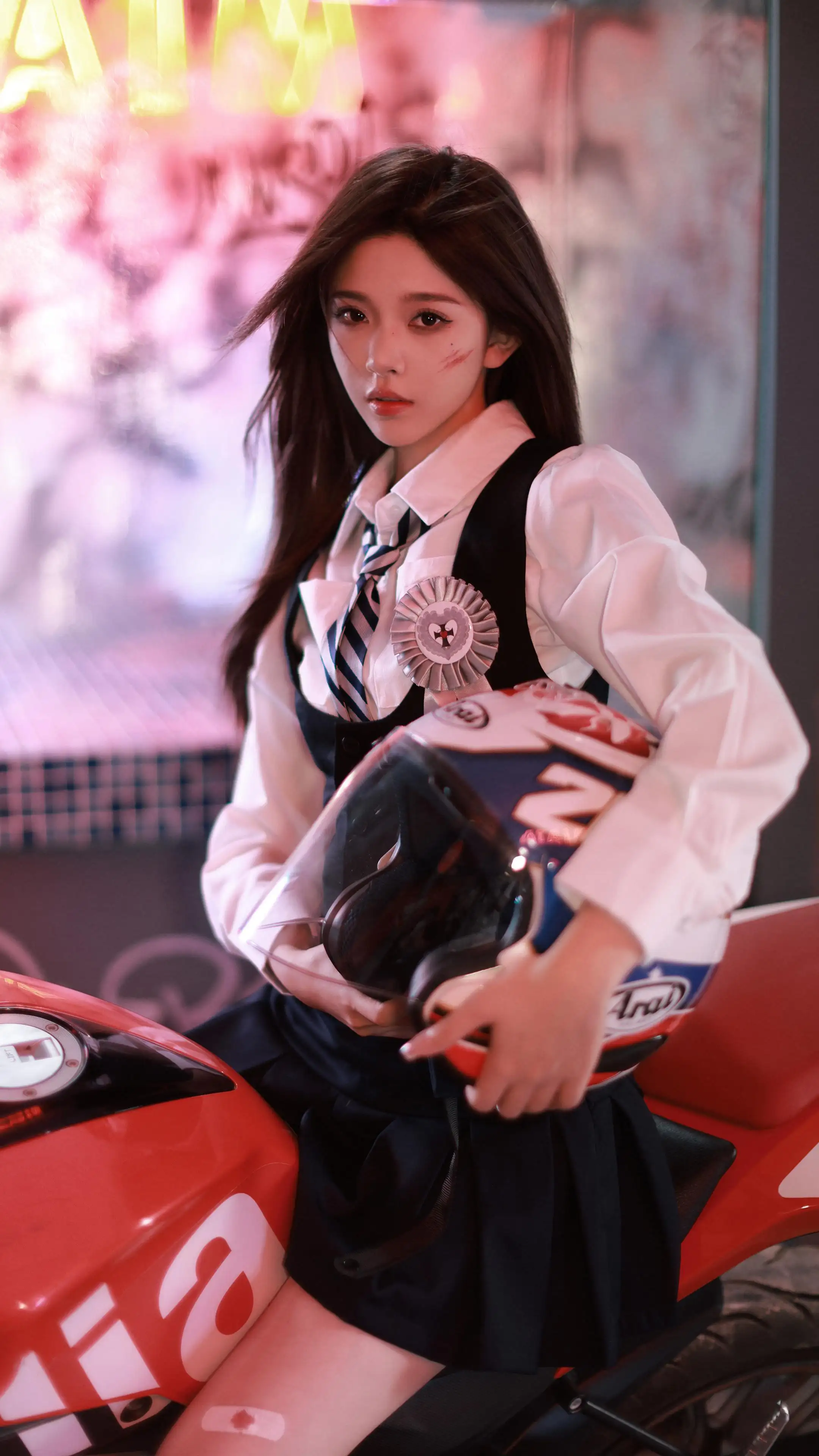 彭十六 元气美女 摩托车 4k手机 高清