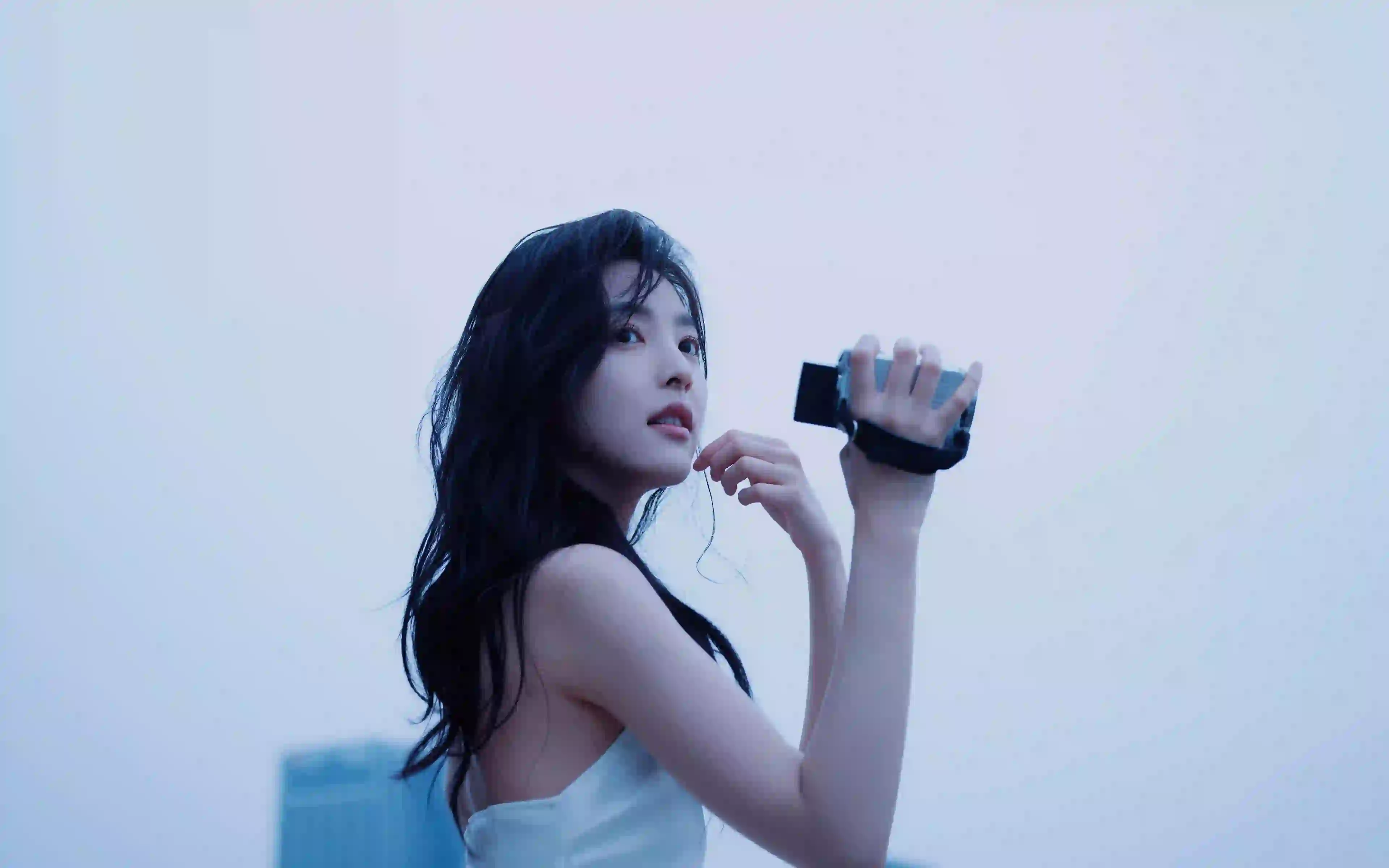 长发美女 章若楠 明星 单反相机
