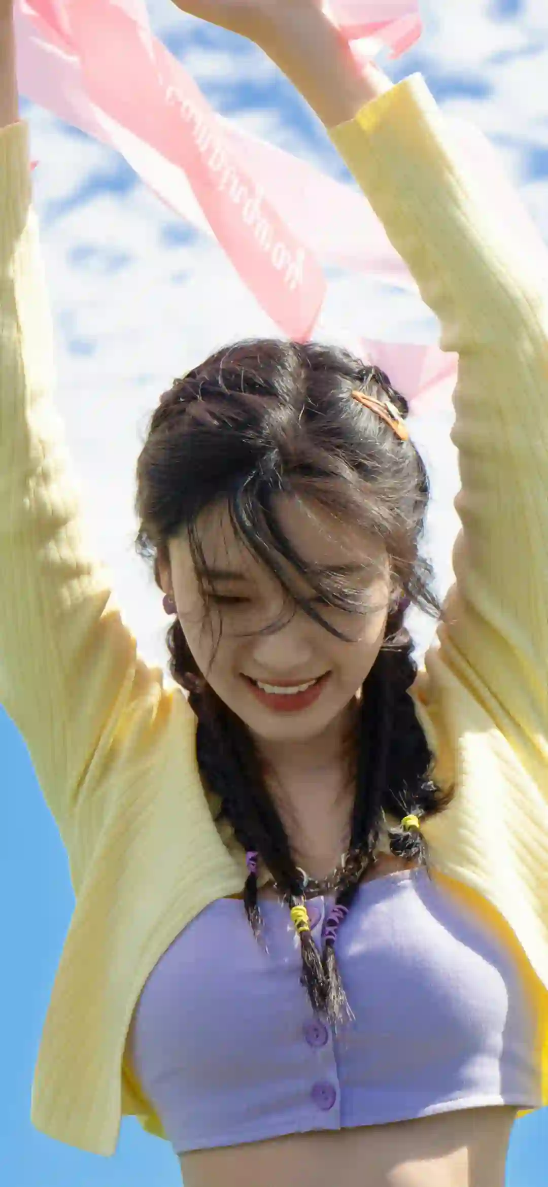 可爱长发美女 微笑 甜美女孩