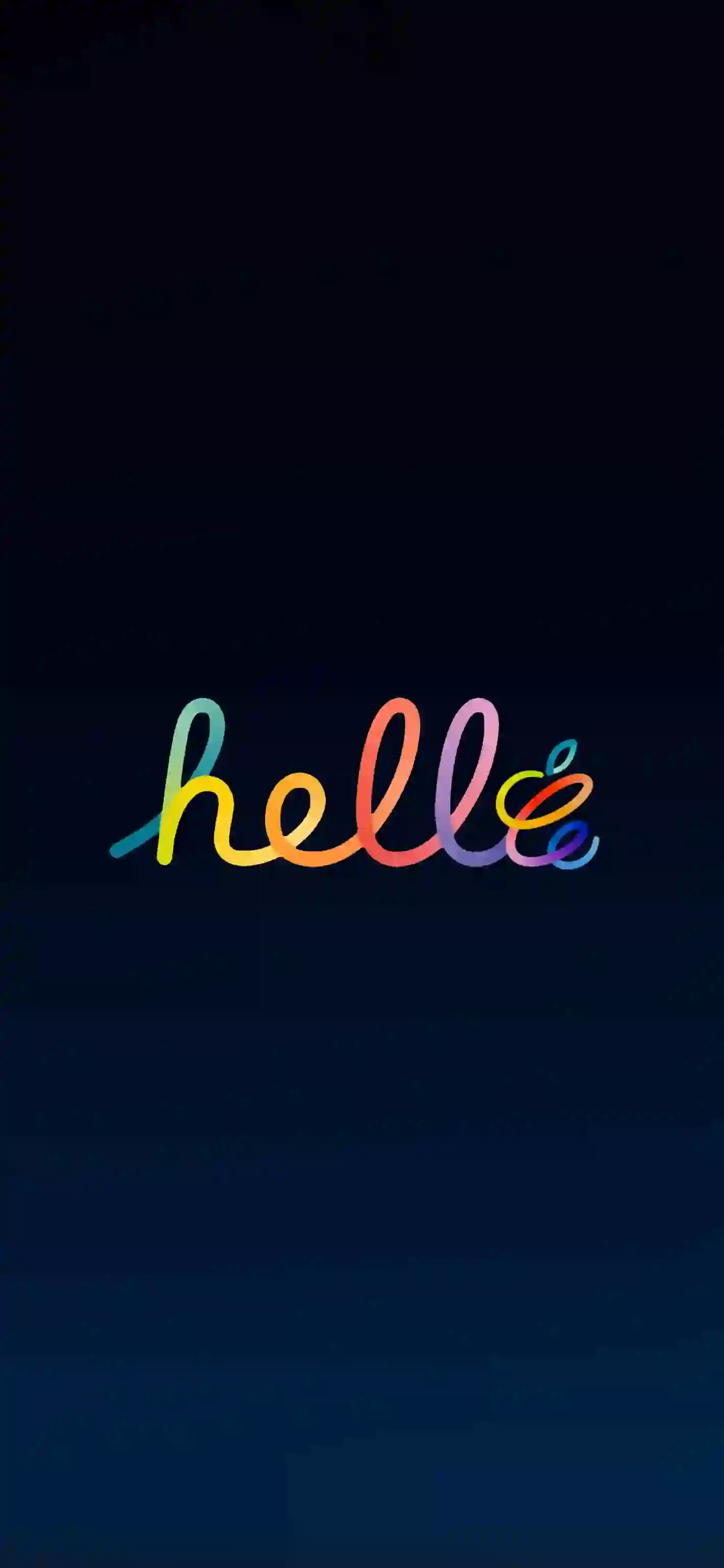 hello apple 纯色背景 极简 文字 创意