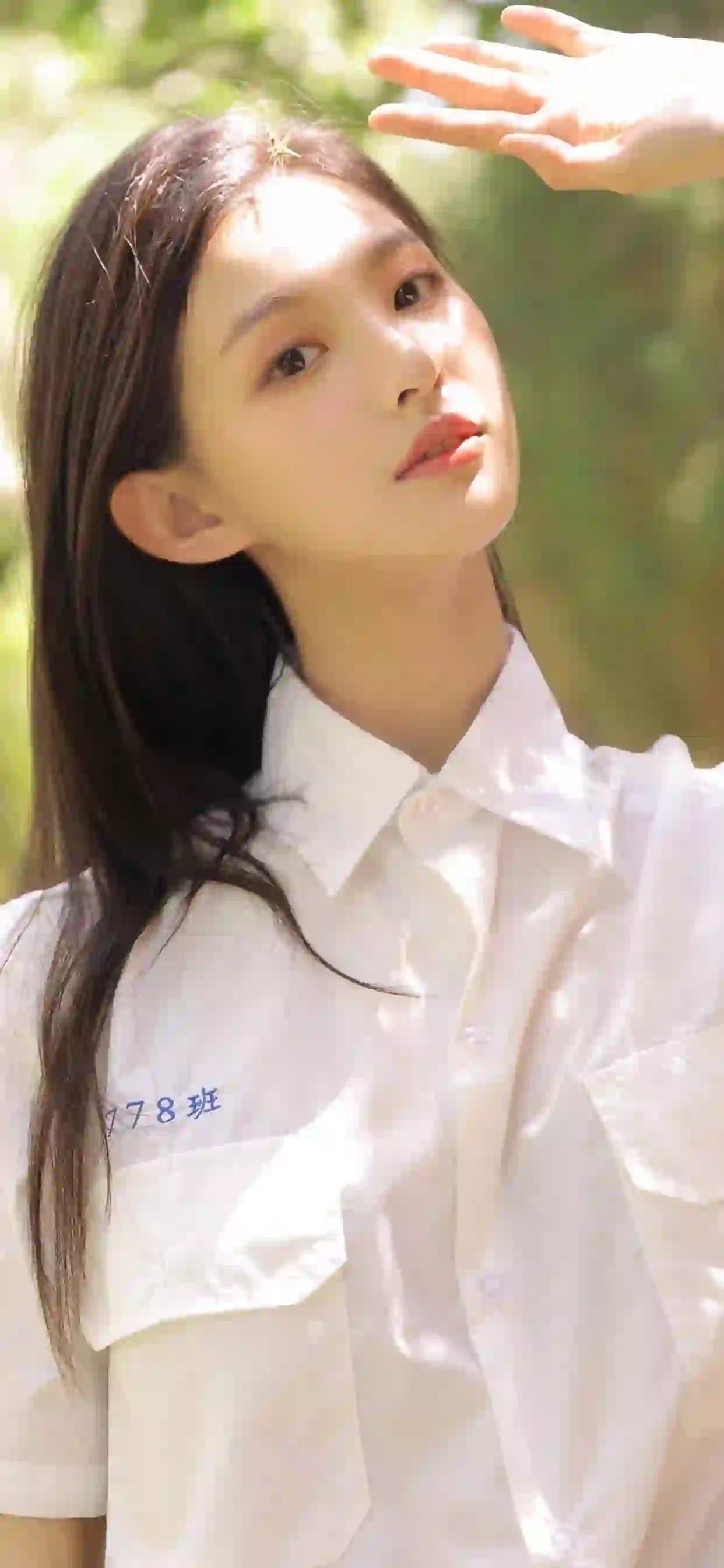 长发女孩 学院风 长发清纯女孩 户外写真