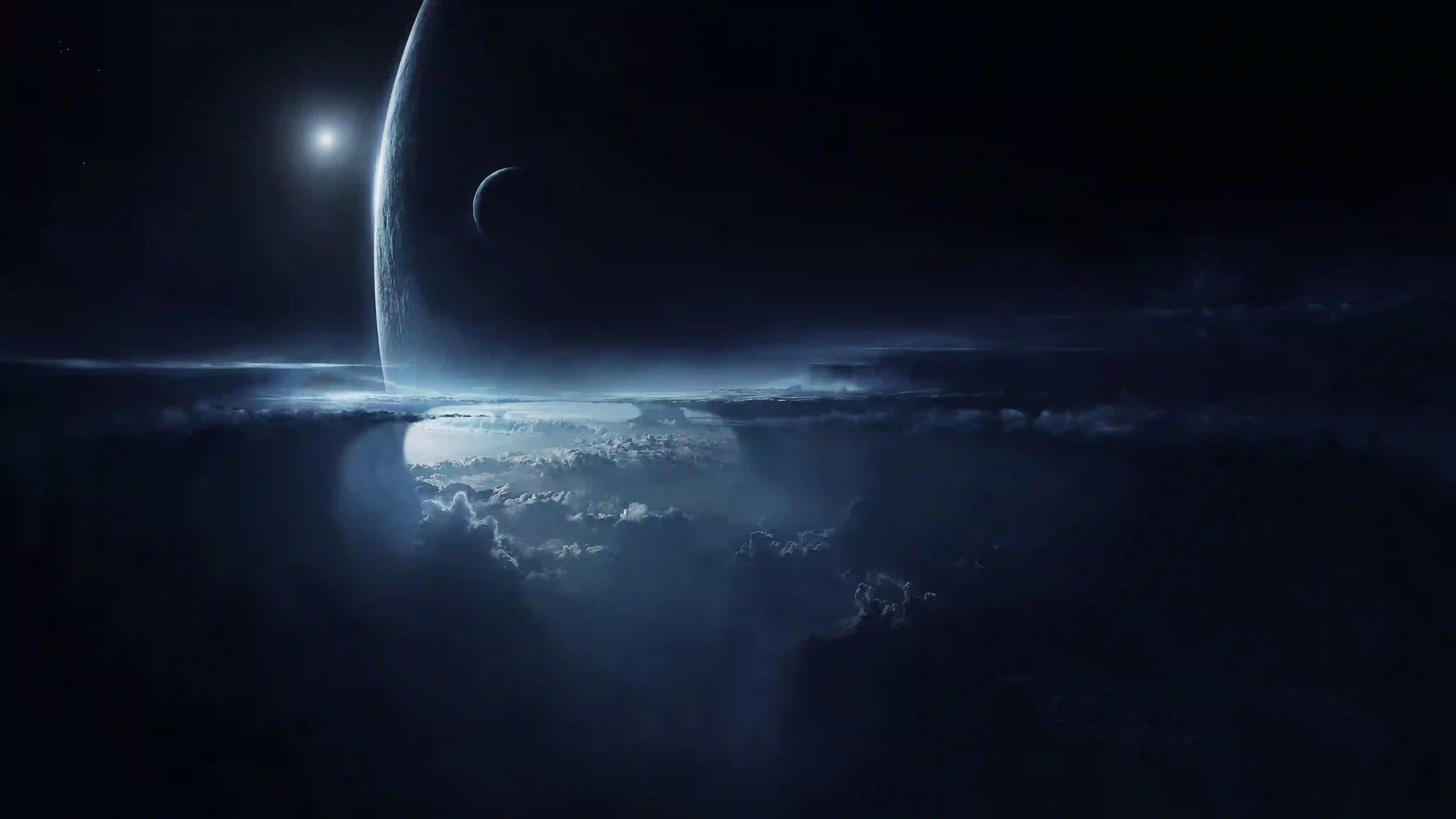 宇宙 星空 压抑 巨物 星辰 发光星球 