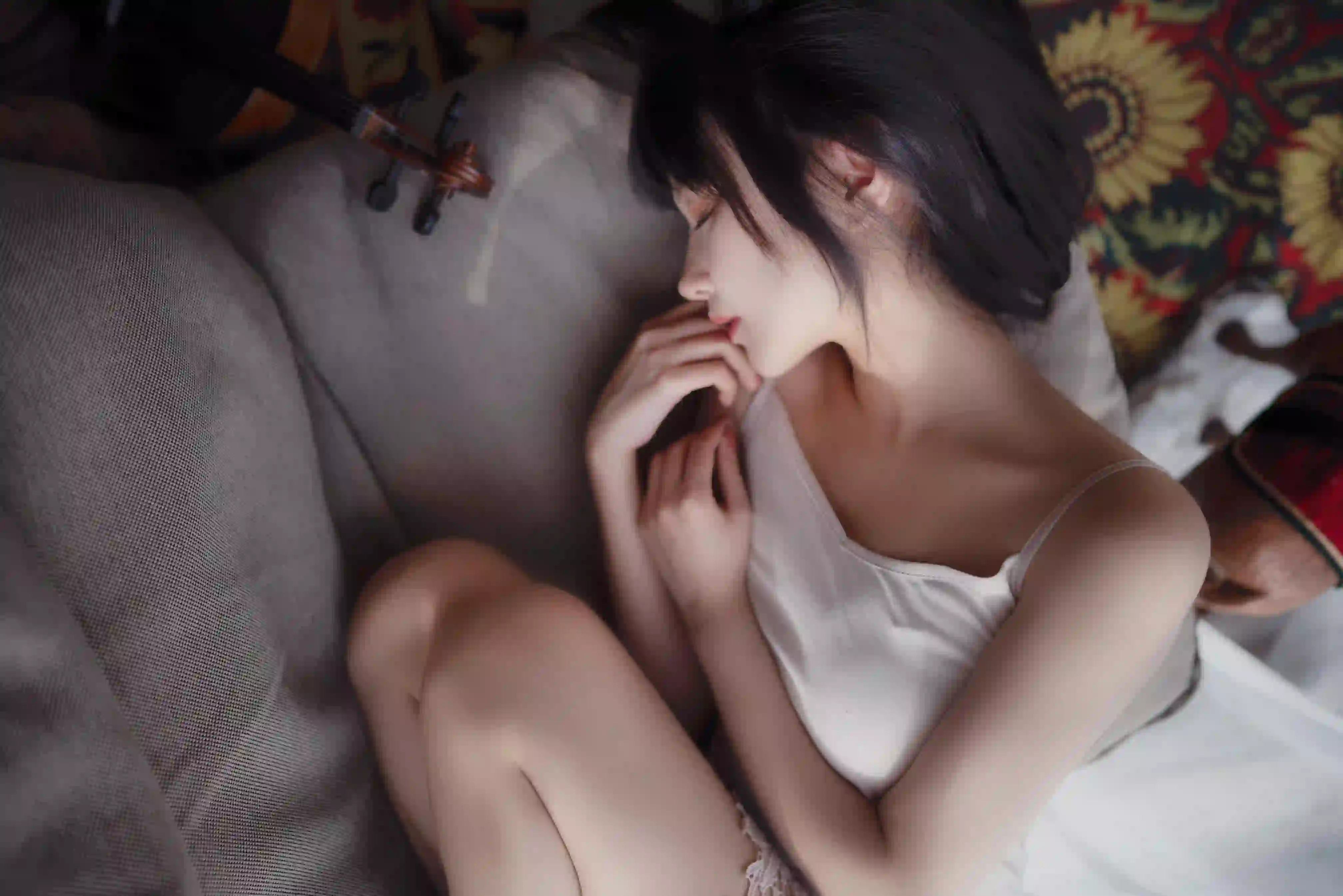 休闲 侧颜 向日葵 长腿美女 性感