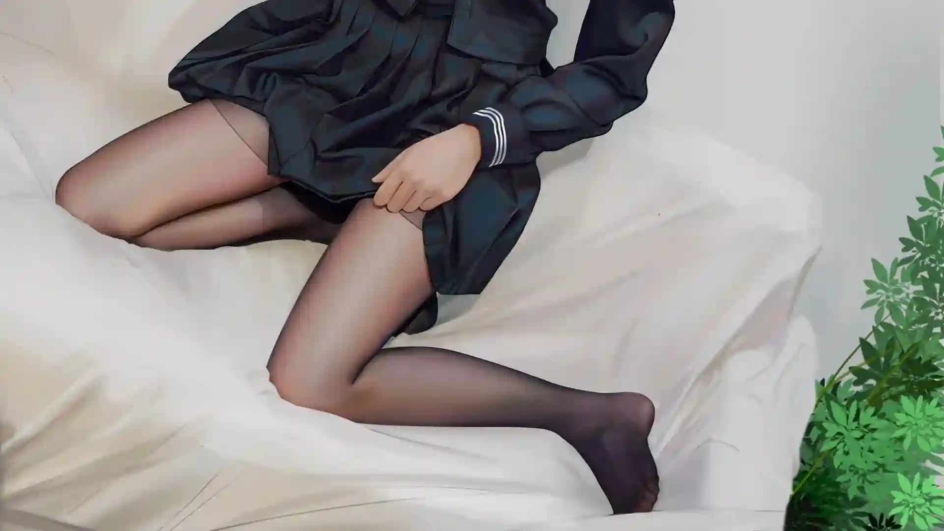 黑丝美腿 长腿美女 沙发 性感