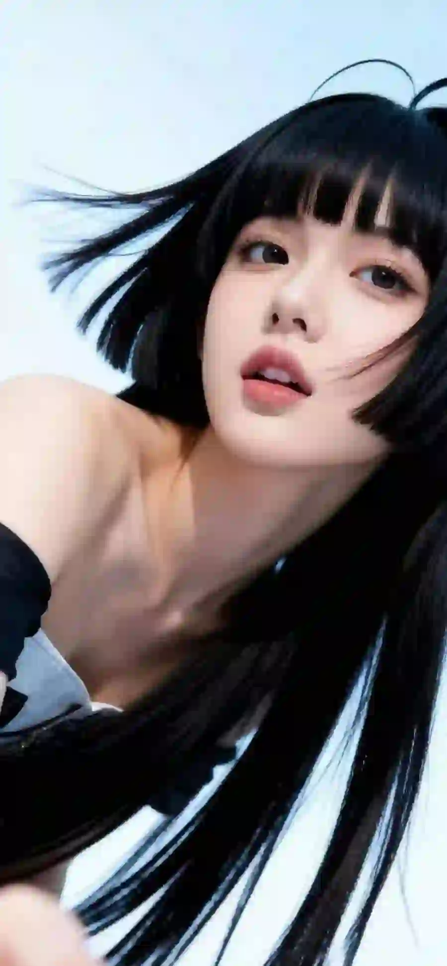 美女 俯拍 长发清纯美女 唯美