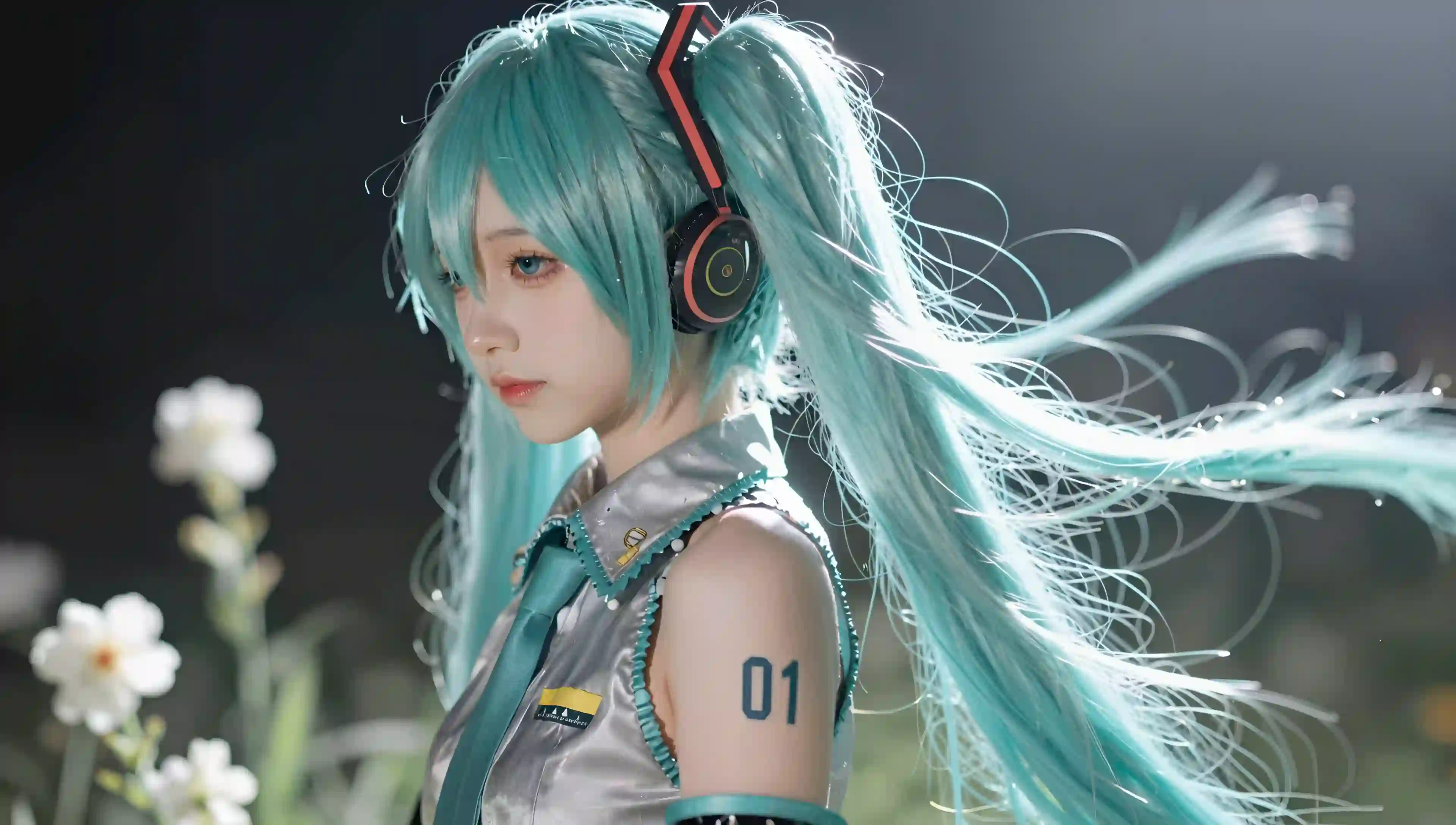 初音未来 长发 歌姬 Coser 侧颜
