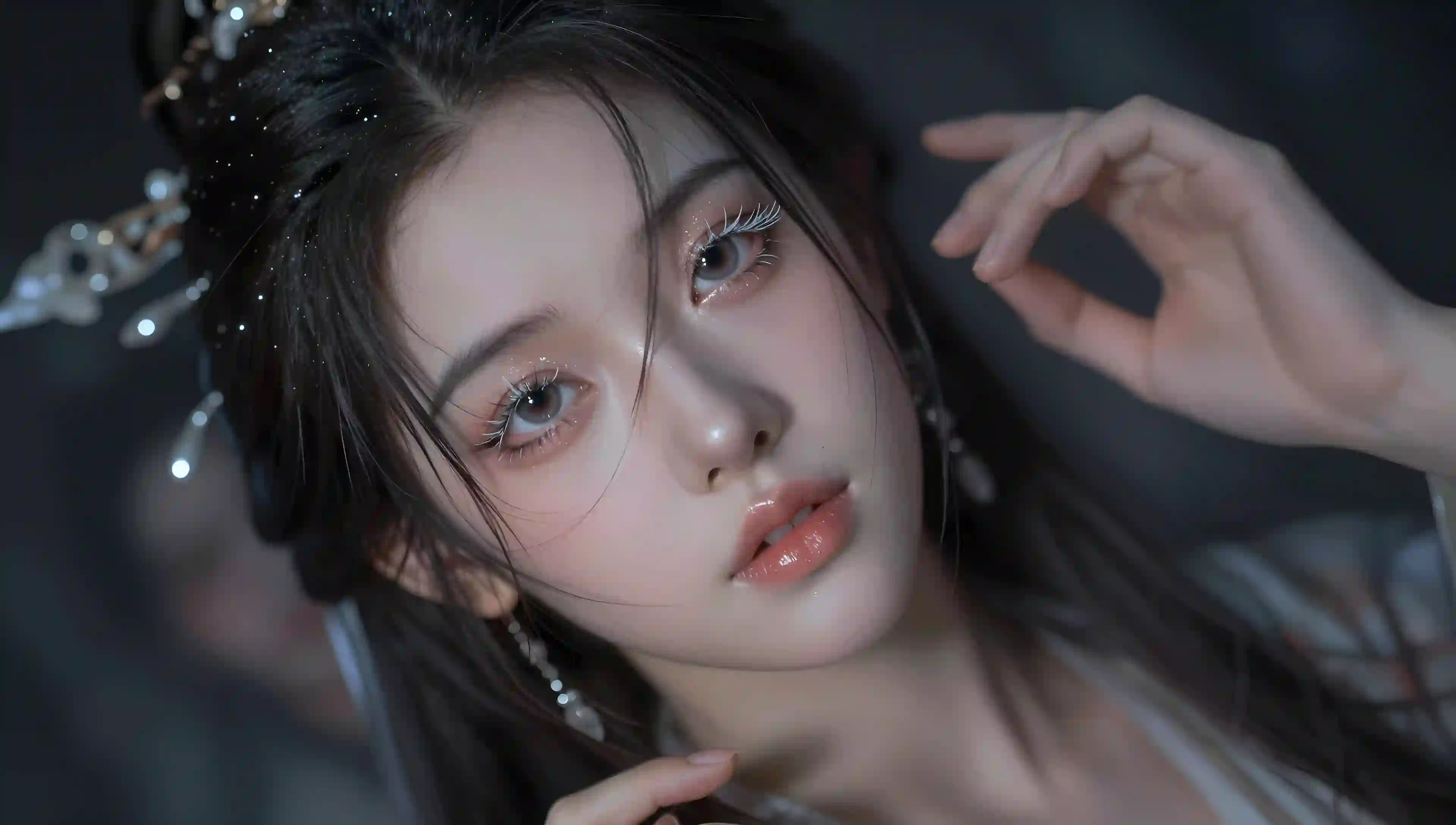 女性 特写 妆容 艺术 摄影 梦幻