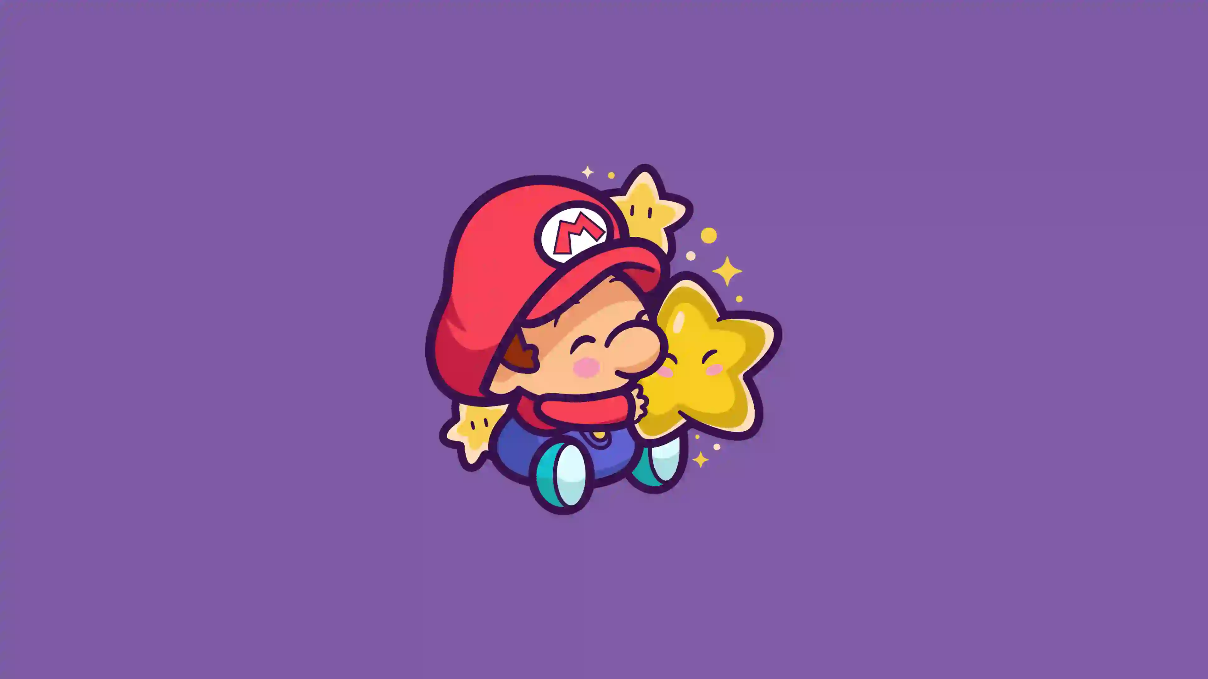 super-mario-cute 马里奥 极简 纯色 可爱
