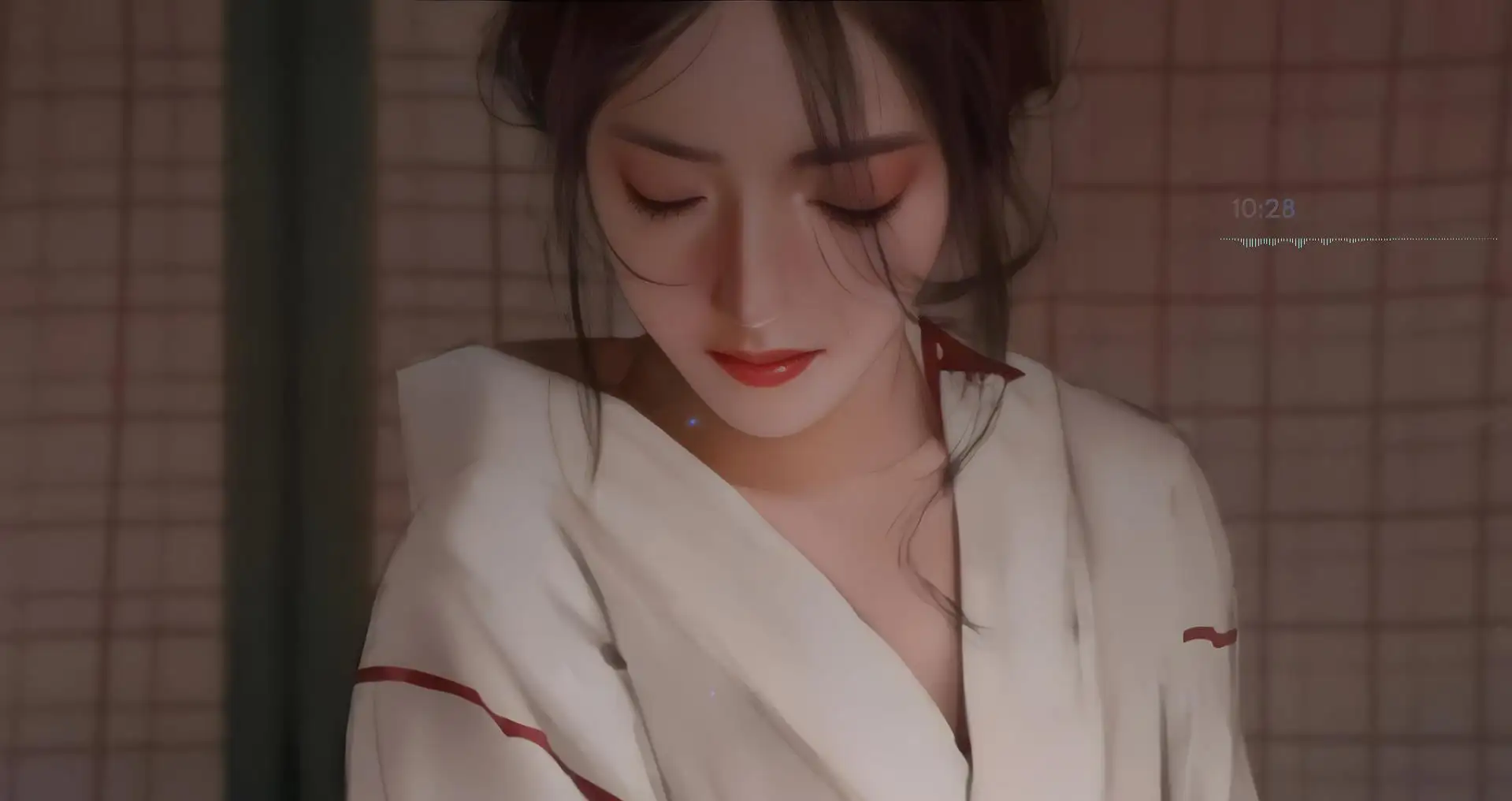 长发和服美女