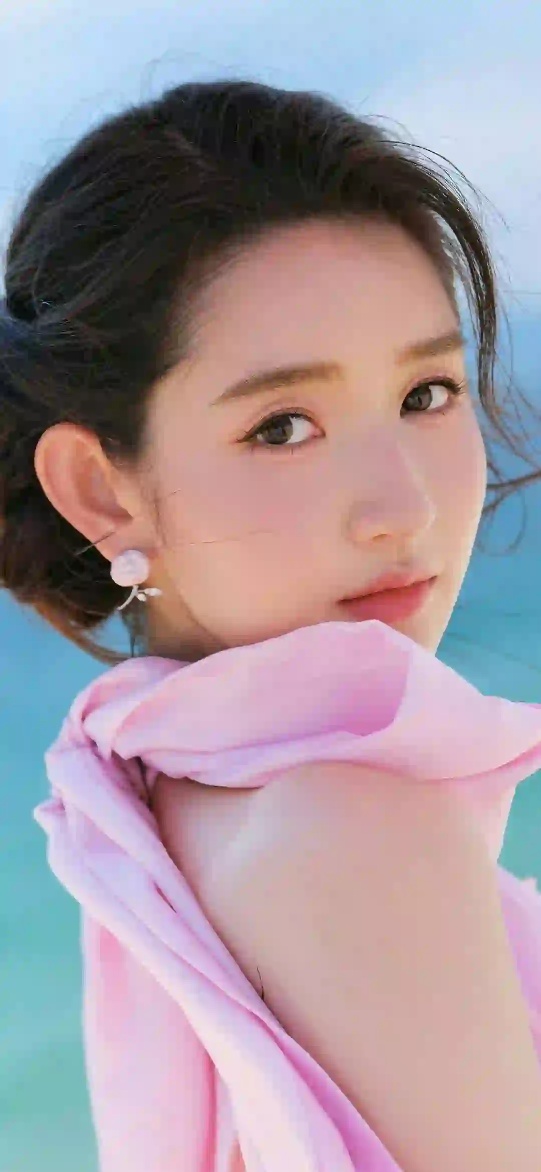长发清纯美女 户外写真