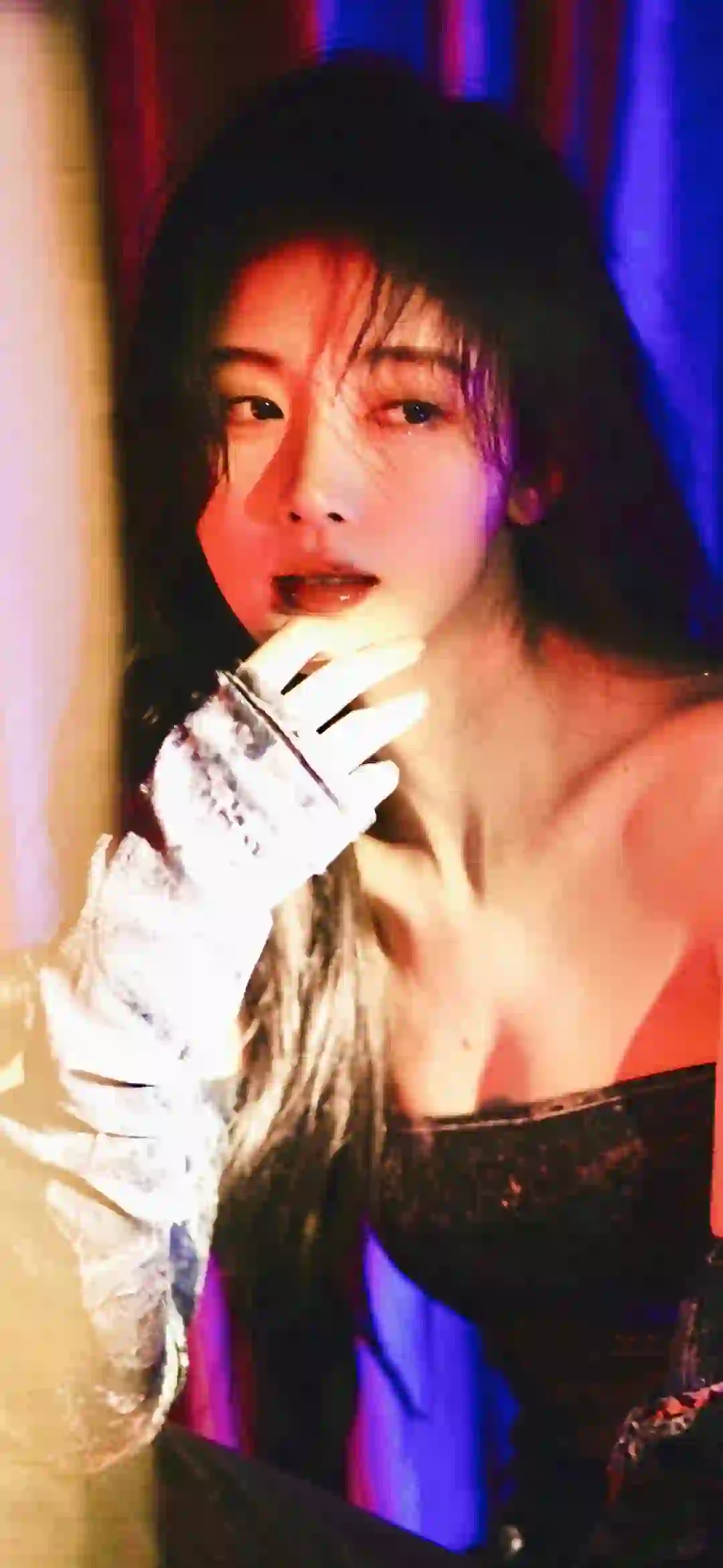 性感美女 暖色调 抹胸穿搭 鞠婧祎