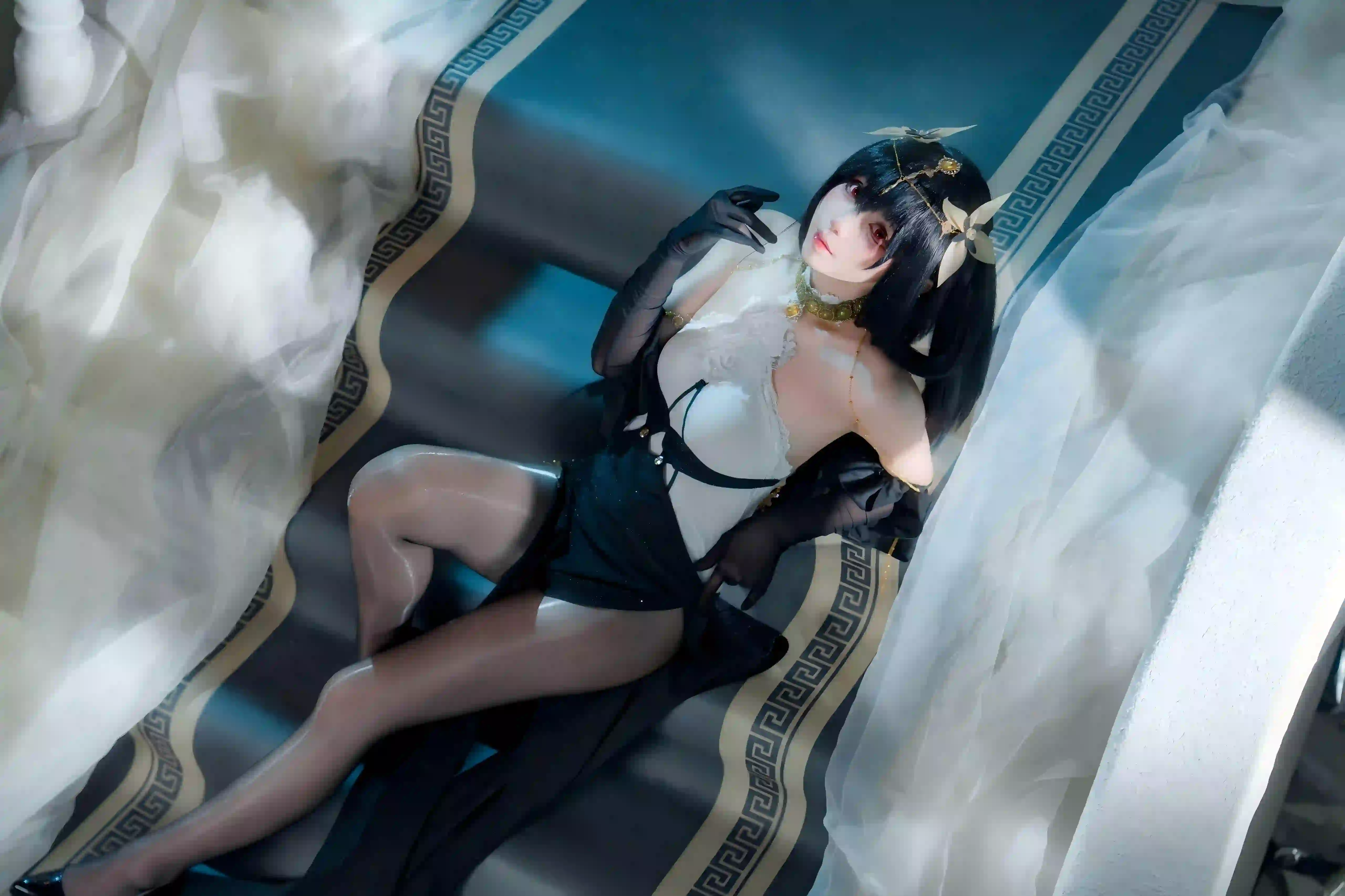 cosplay 长发美女 丝袜美腿 性感美女 黑丝高跟鞋 腿