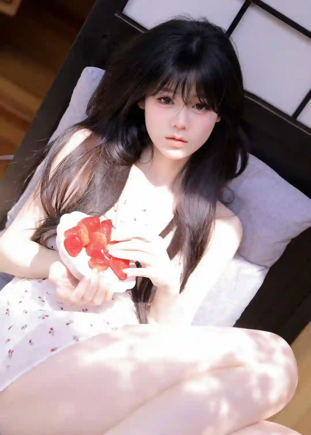 碎花裙女孩 可爱女孩 白色裙子 长发可爱美女 写真
