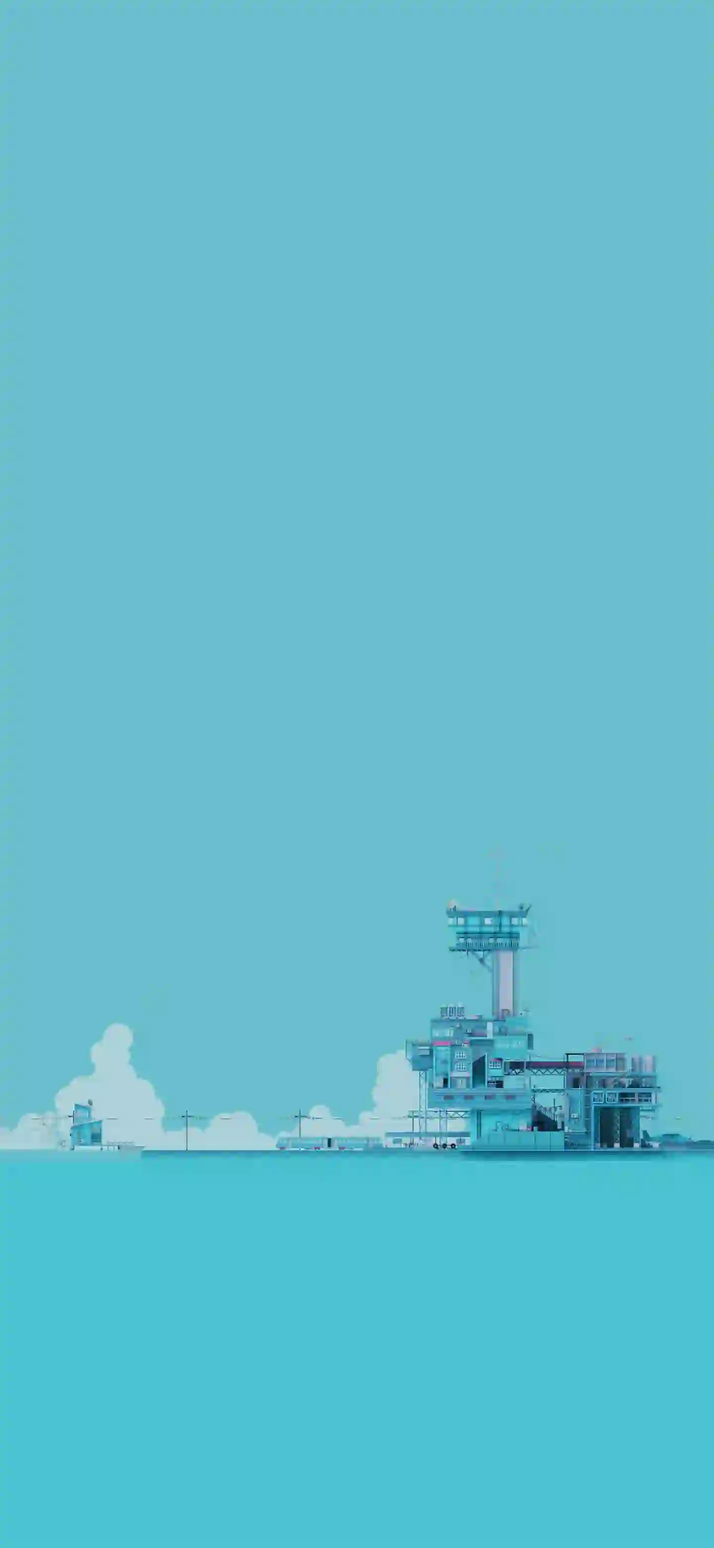 海上建筑 动漫风格