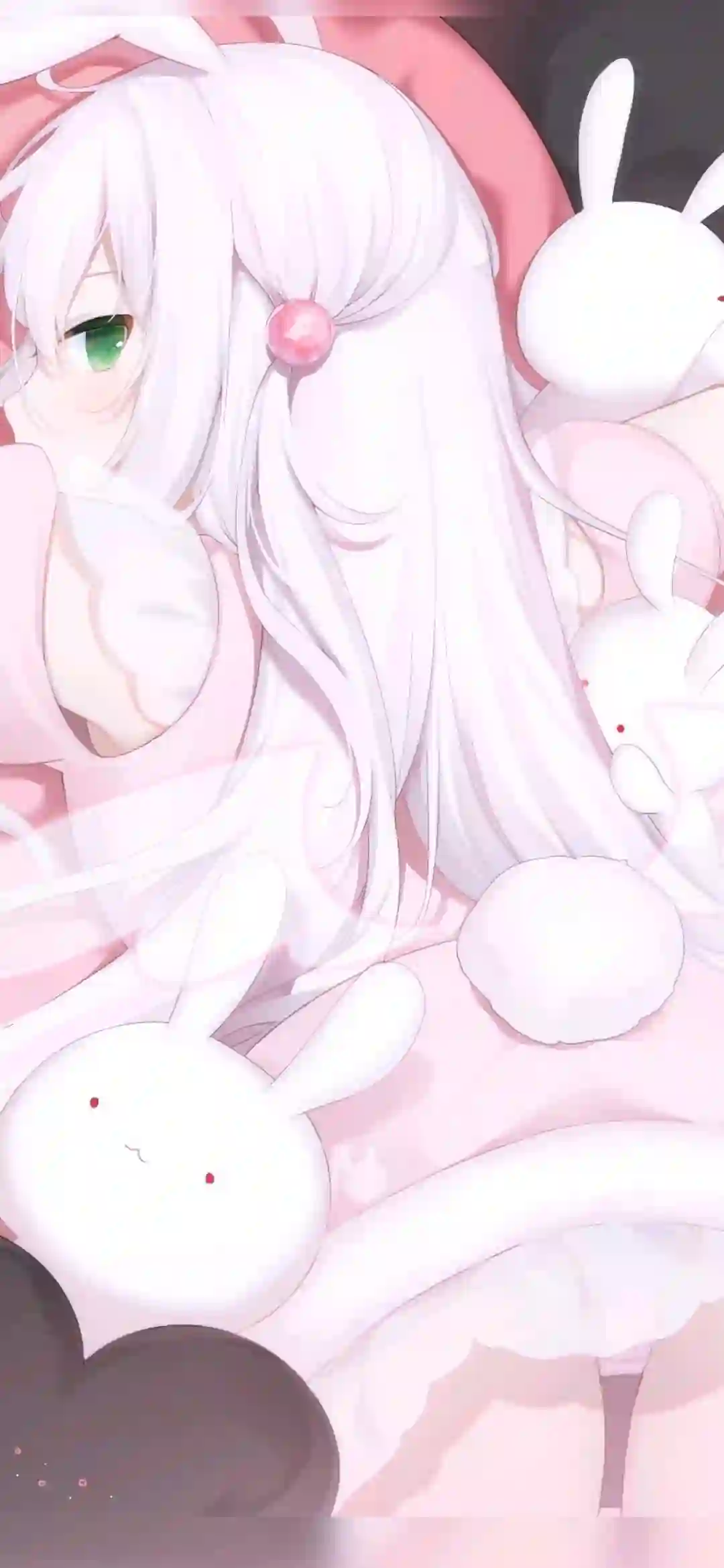 动漫女孩 二次元 粉红色头发 粉红色 可爱玩偶