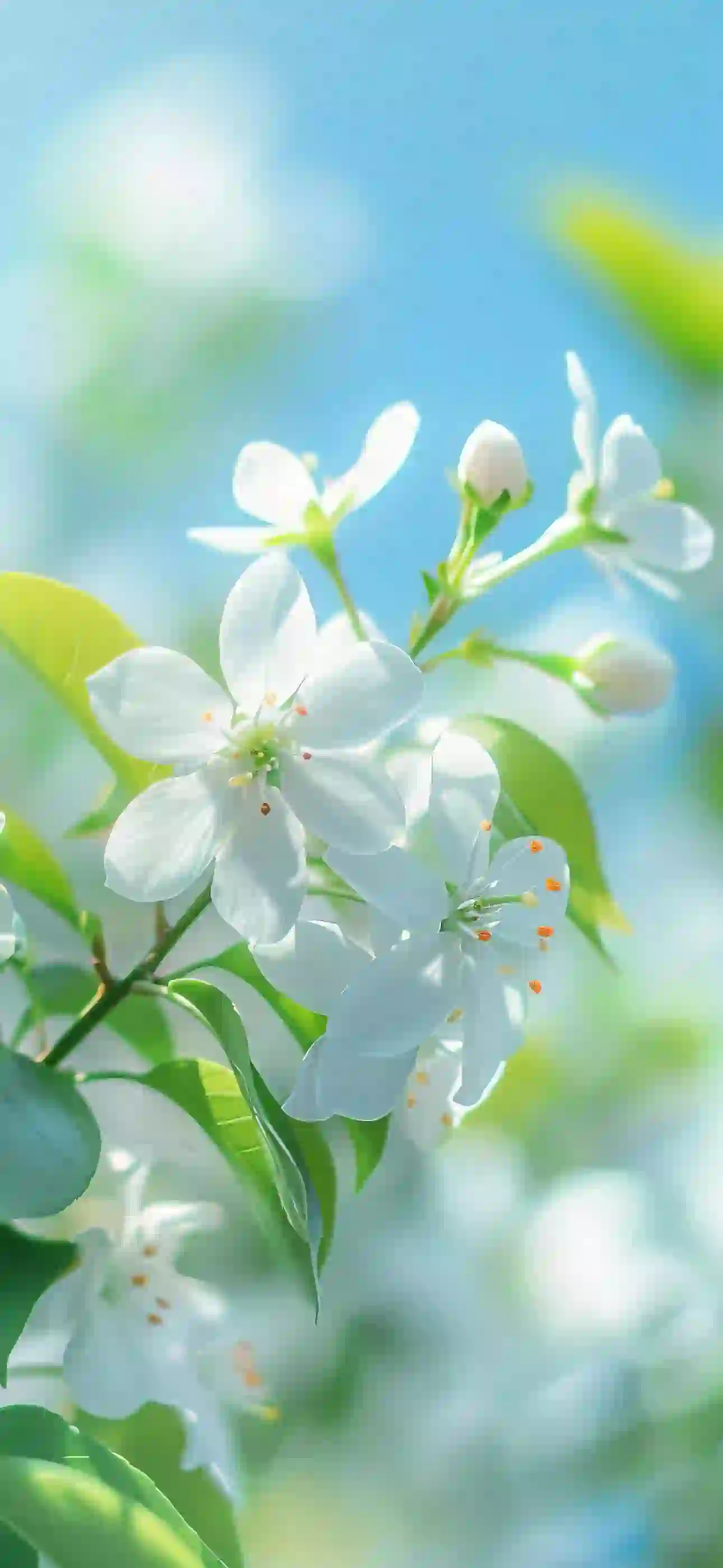 白色花朵 花 绿色 植物 大自然