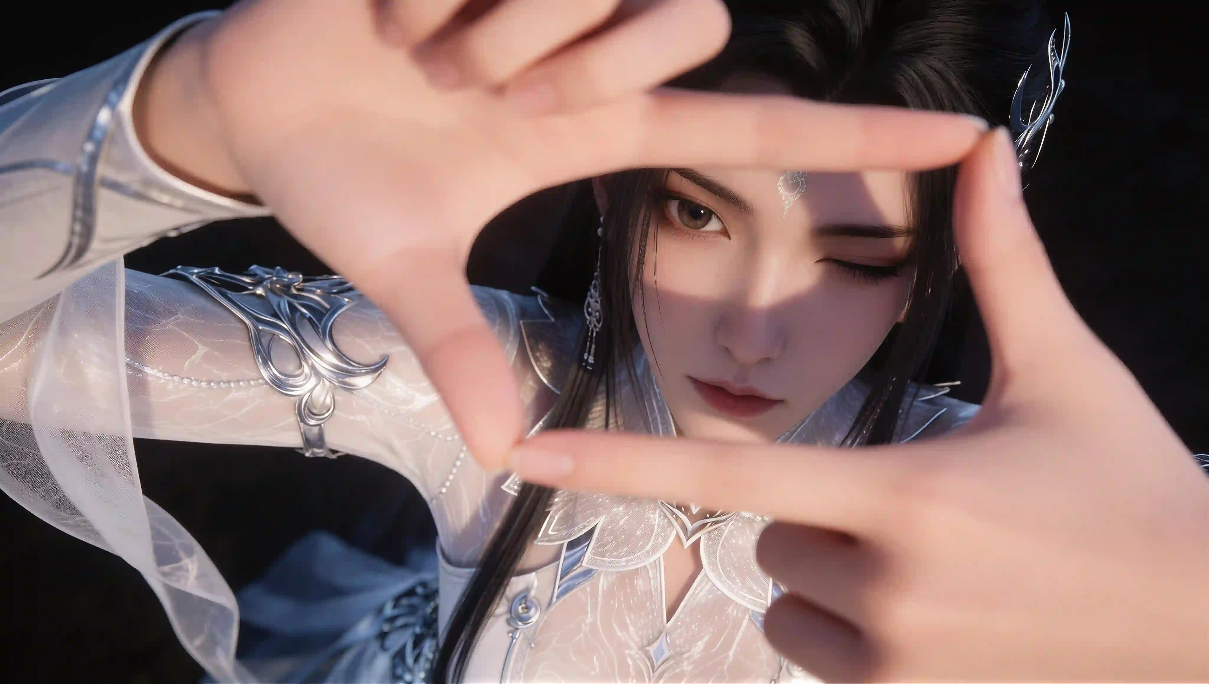 古风 仙侠 女角色 3D 比框眨眼 壁纸