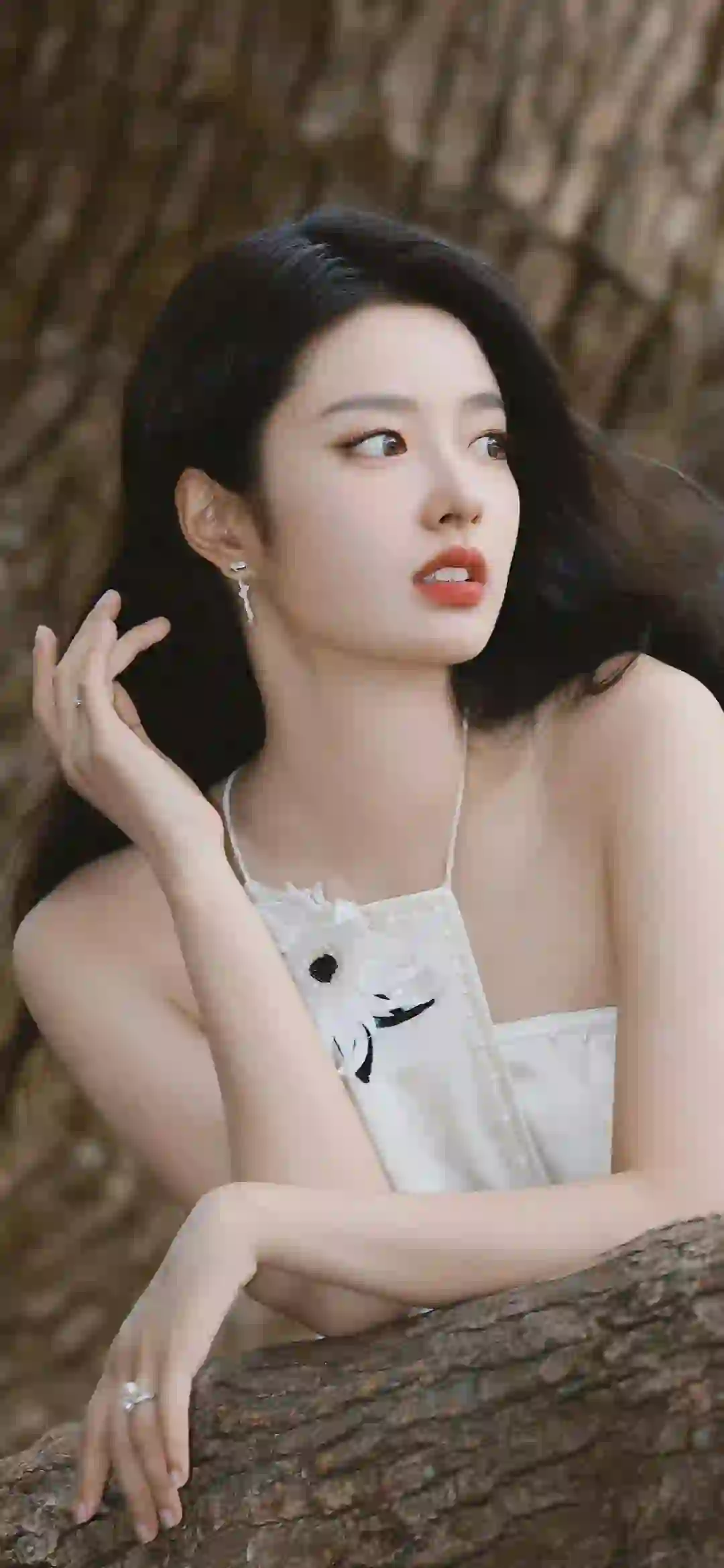 吊带裙美女 长发美女 清纯美女