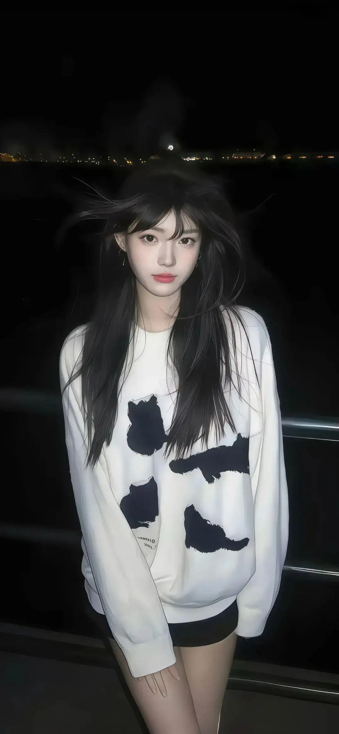 个性穿搭｜长腿美女｜夜晚