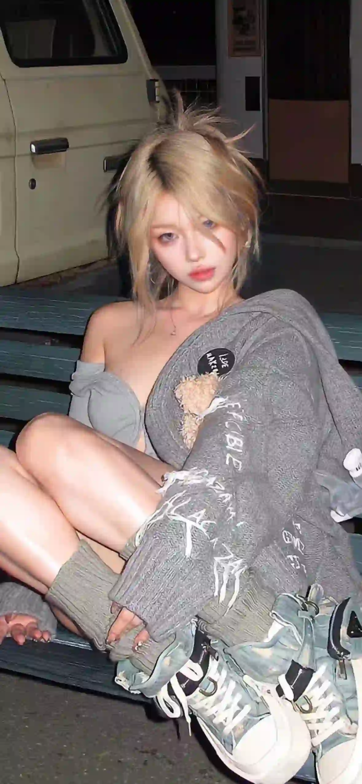 美女 长腿美女 抹胸穿搭