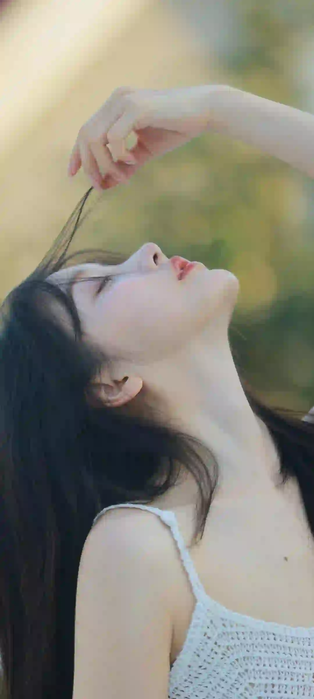 姜贞羽 长发吊带美女 清纯