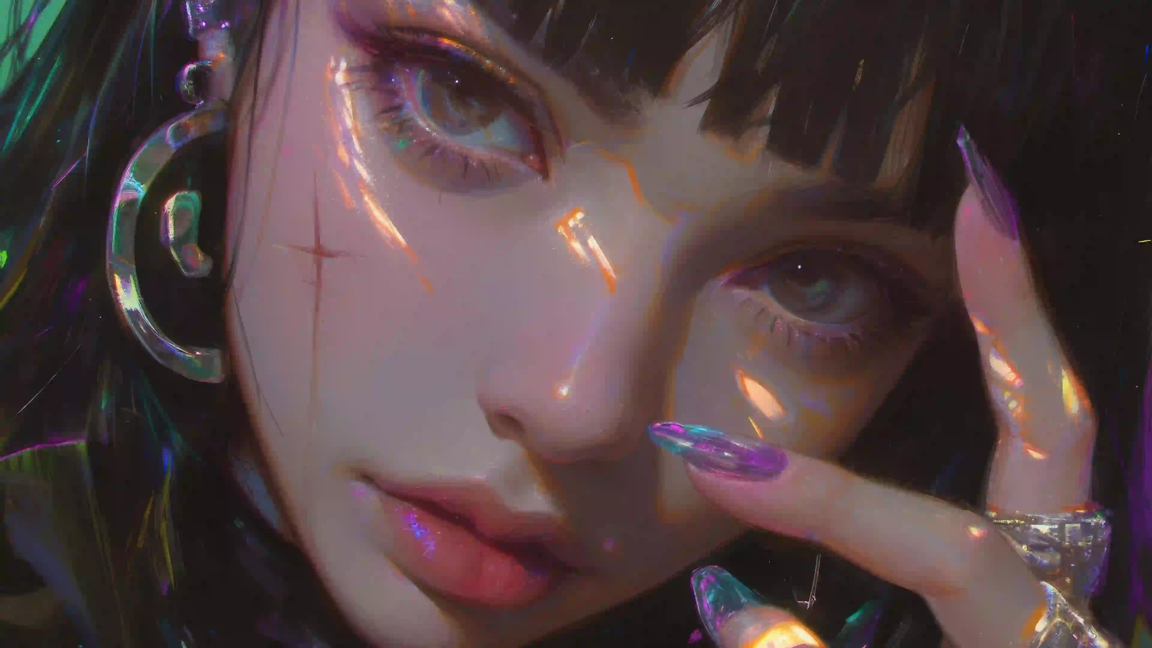 动漫女孩 二次元 酷酷