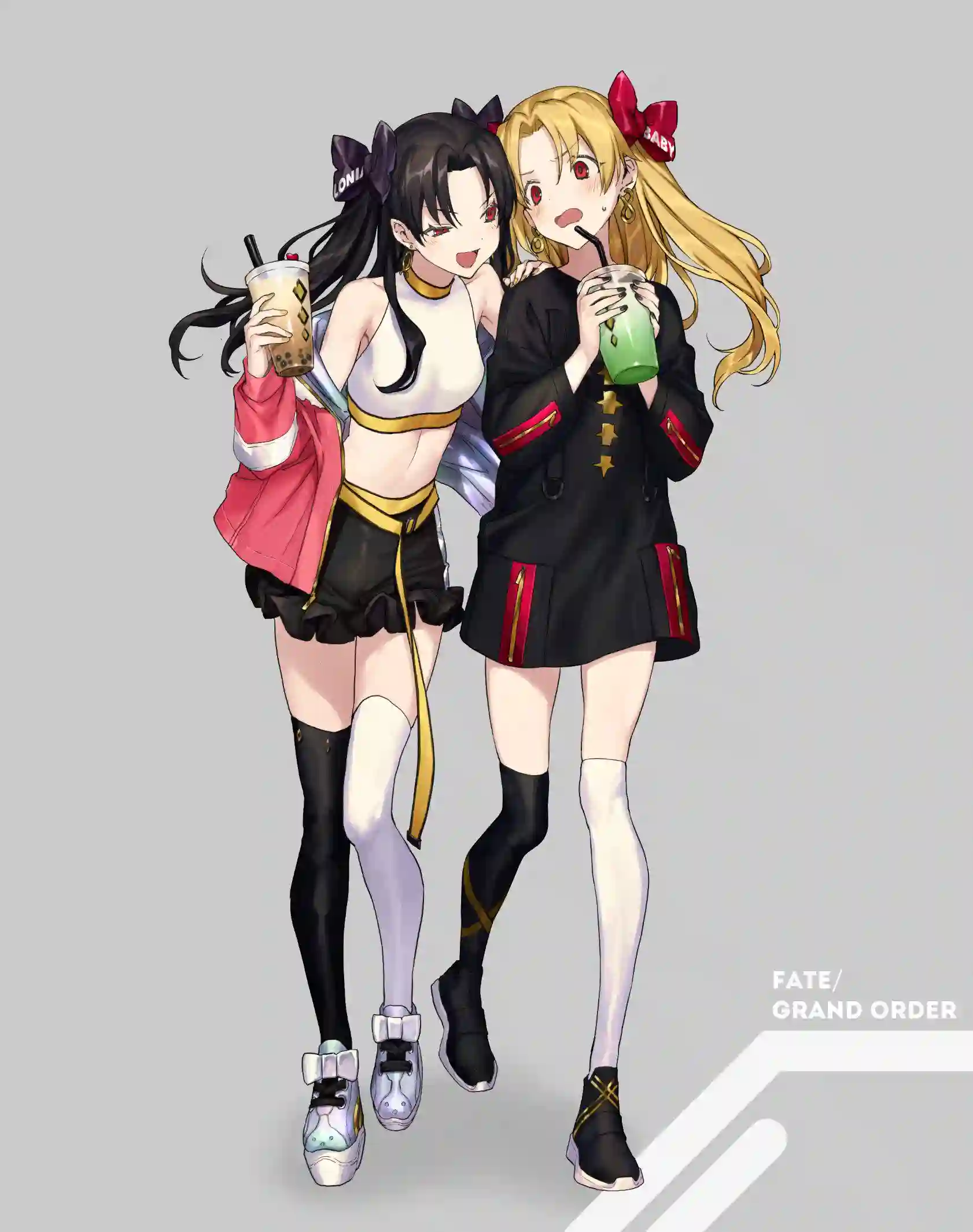 动漫女孩 丝袜 白色丝袜 黑色丝袜 动漫女孩 二次元壁纸