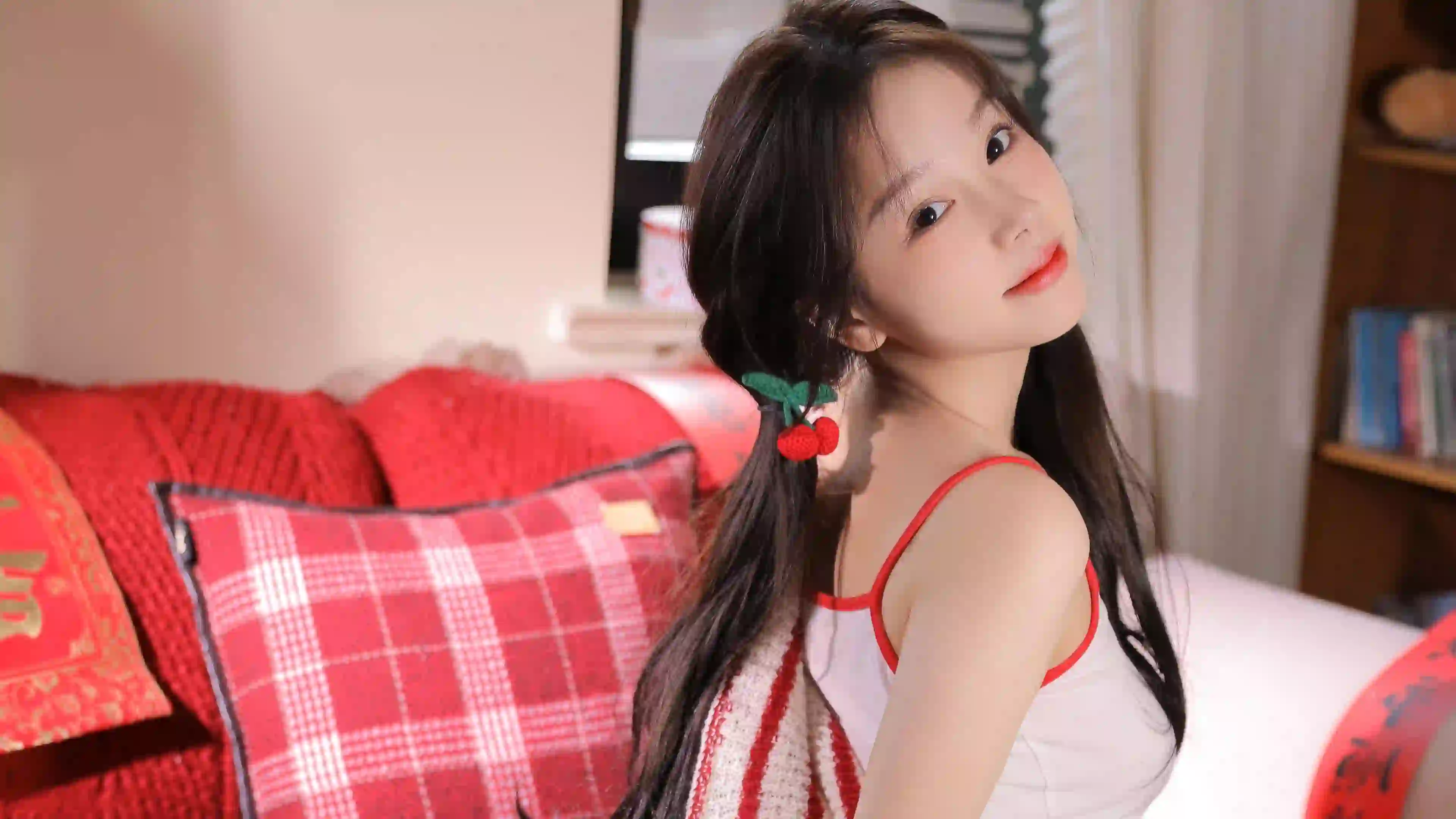 可爱女孩 长发可爱女孩 写真 居家