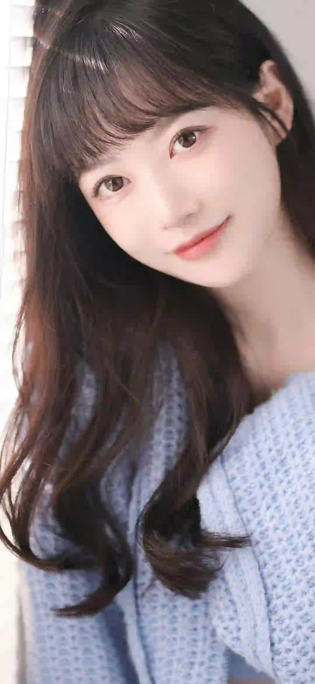 长发美女 可爱清纯美女 微笑