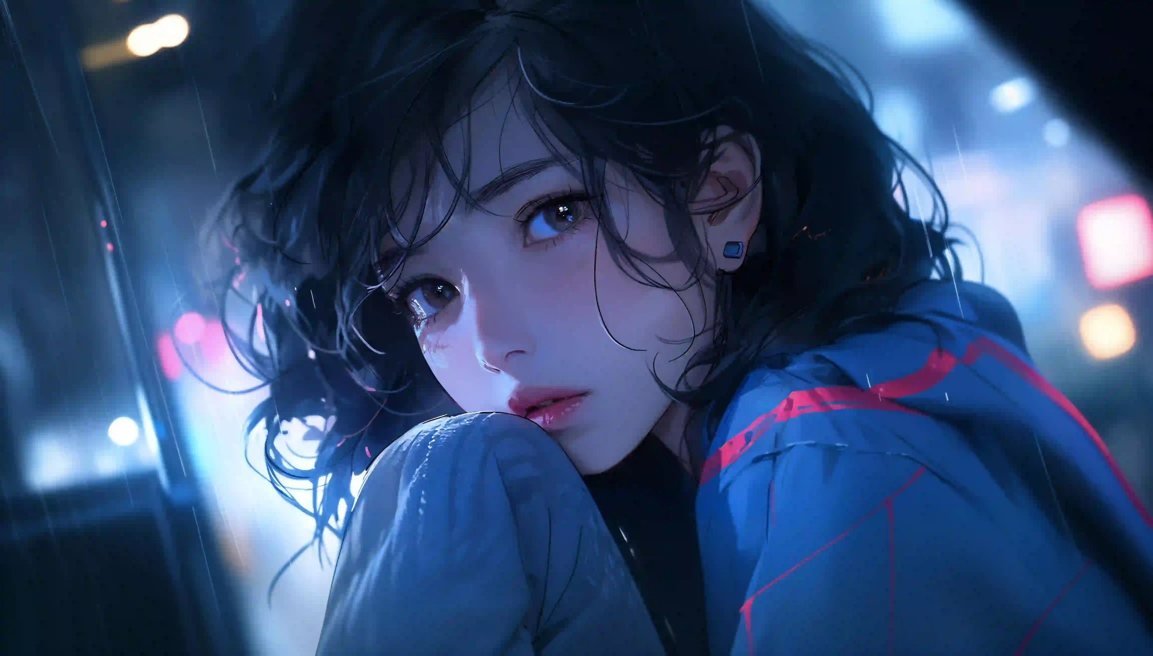 动漫女孩 二次元 长发女孩 