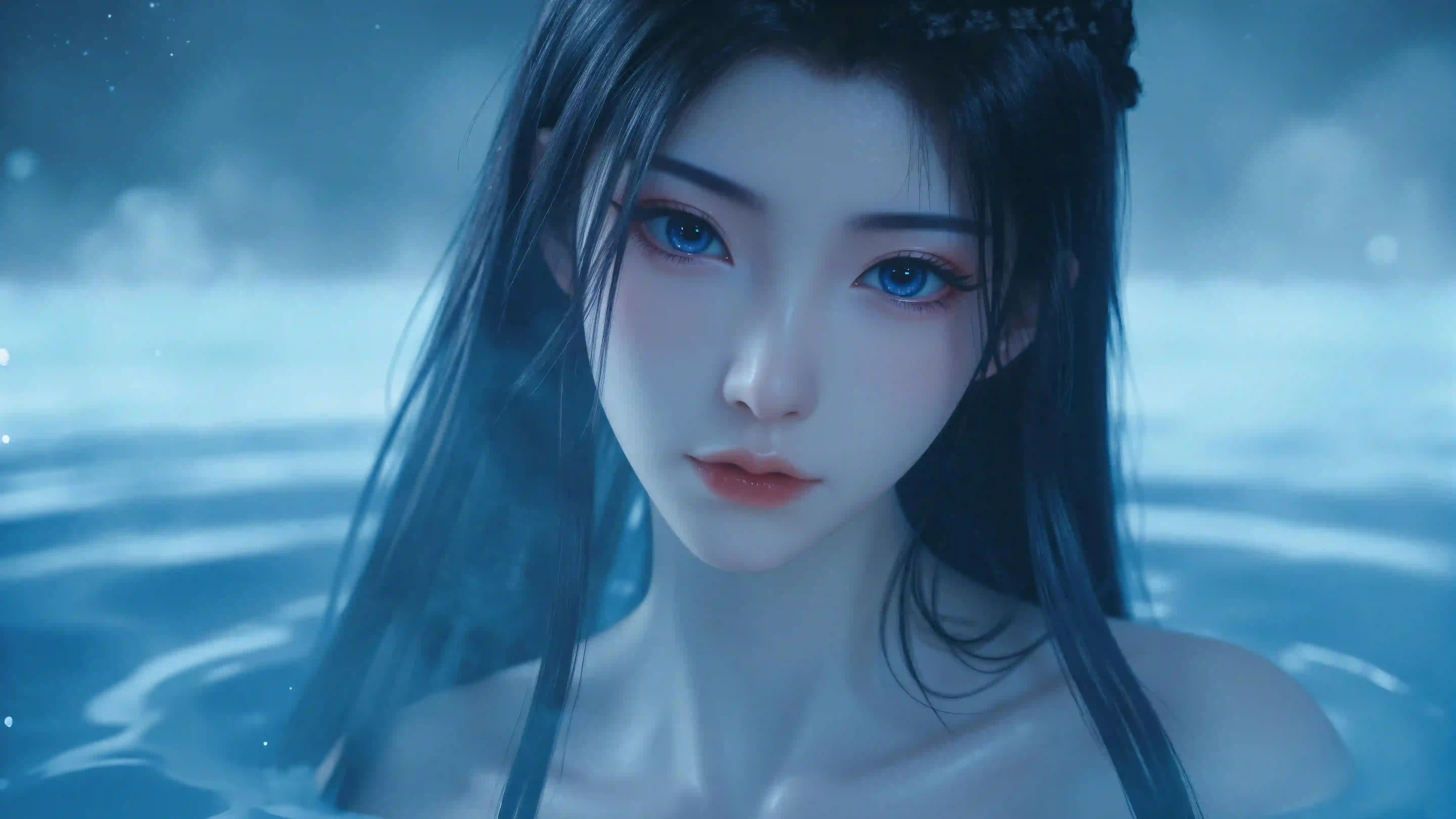 元瑶 长发美女 性感美女 AI 泳池 沐浴