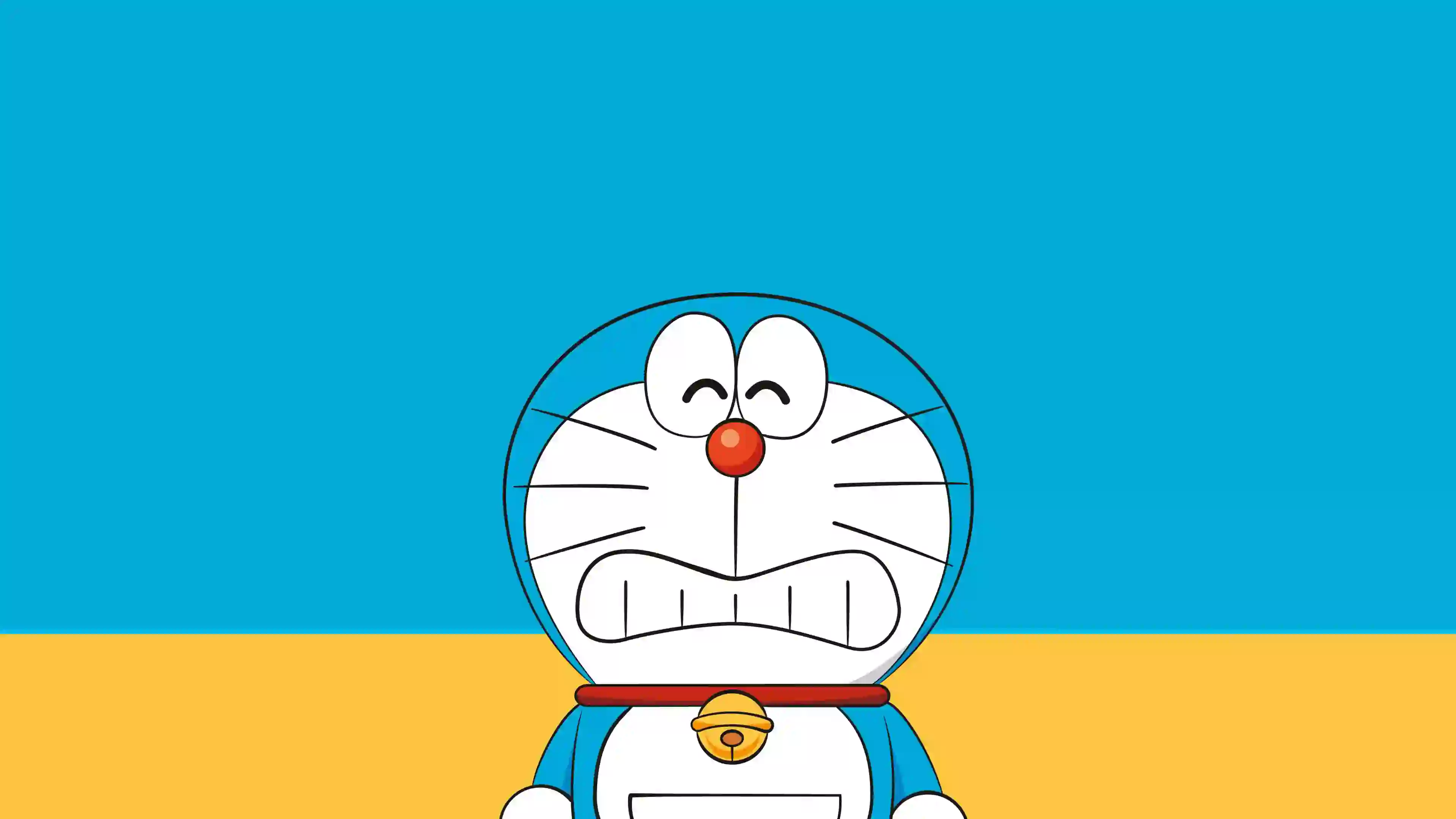 doraemon 哭泣表情 蓝色背景 可爱动漫人物 哆啦A梦