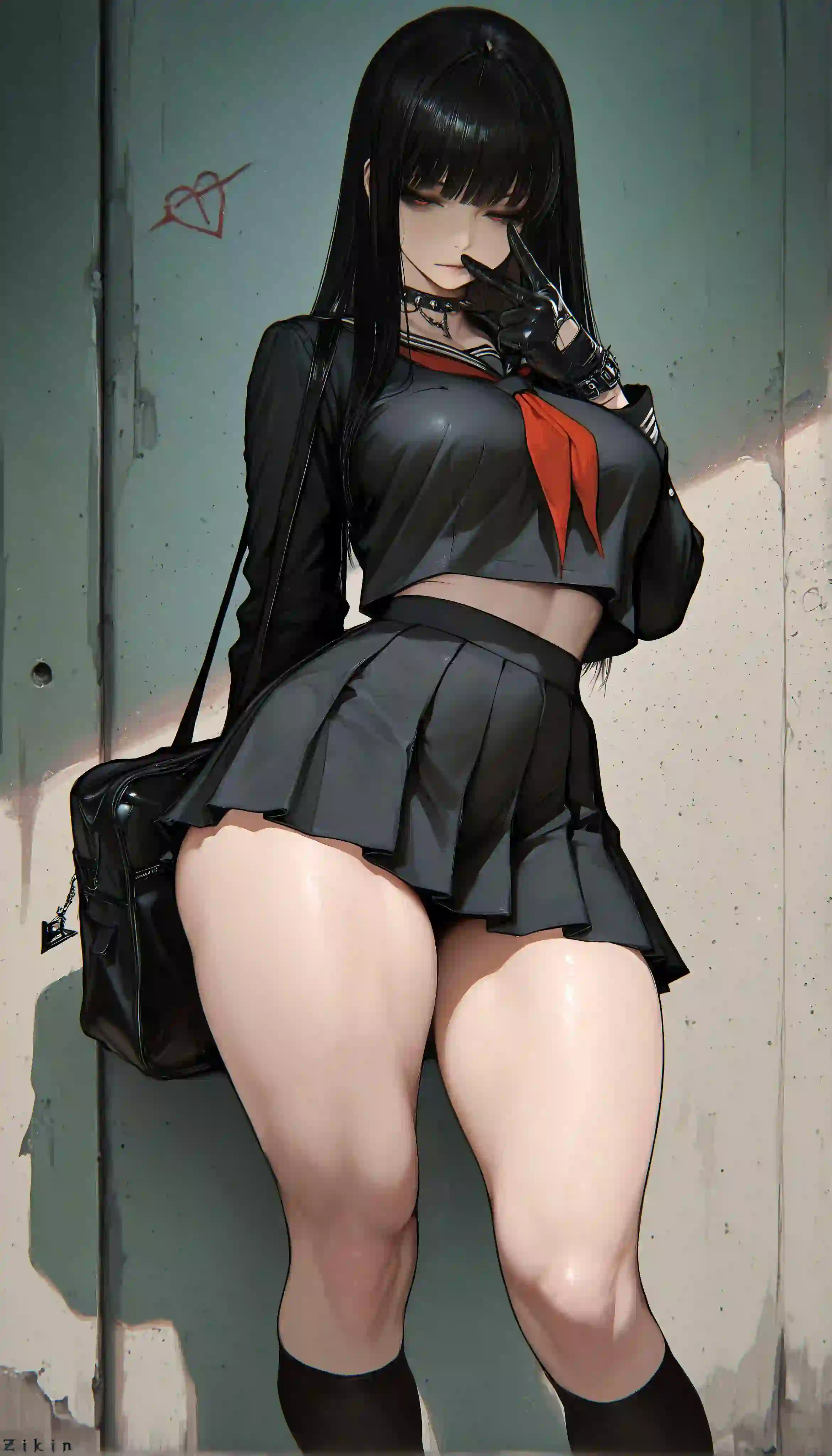 动漫女孩 二次元女孩 长腿美女 肌肉女孩