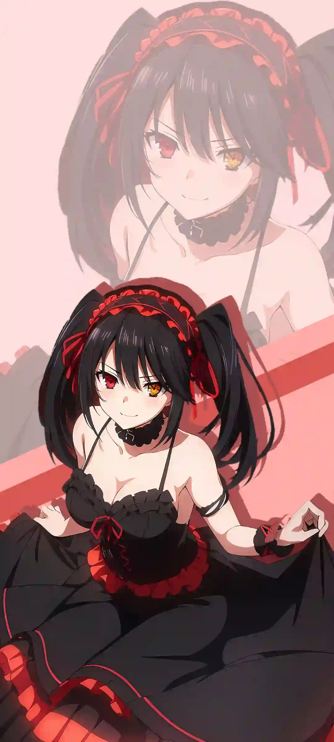 动漫长裙女孩 二次元 黑色长裙