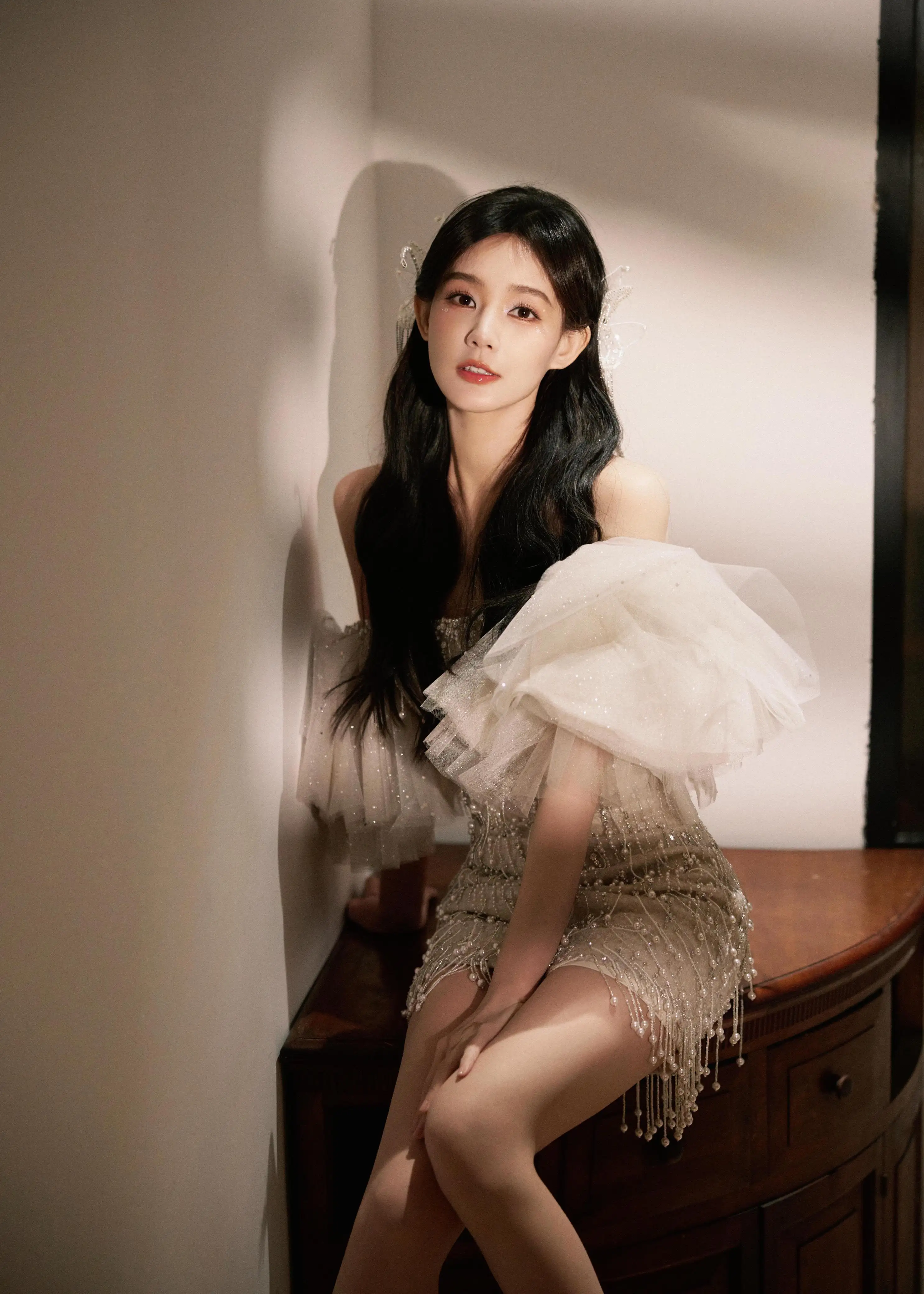 李一桐 白色裙子 精灵 美女