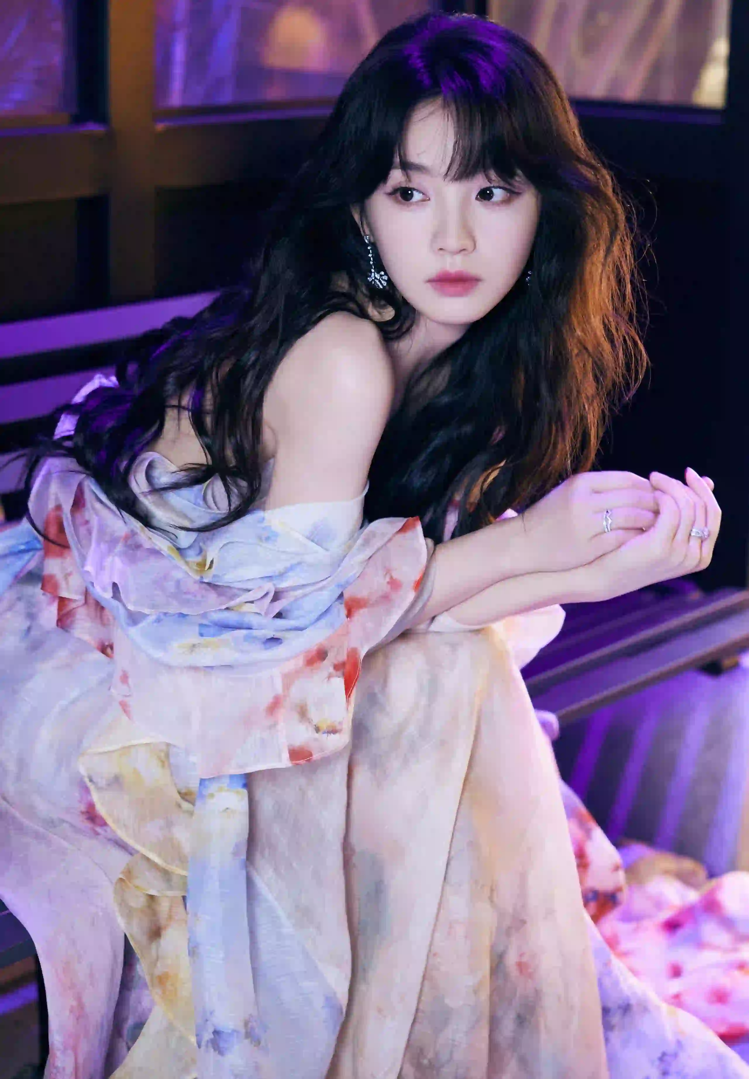 田曦薇 长发美女 街拍 时尚美女