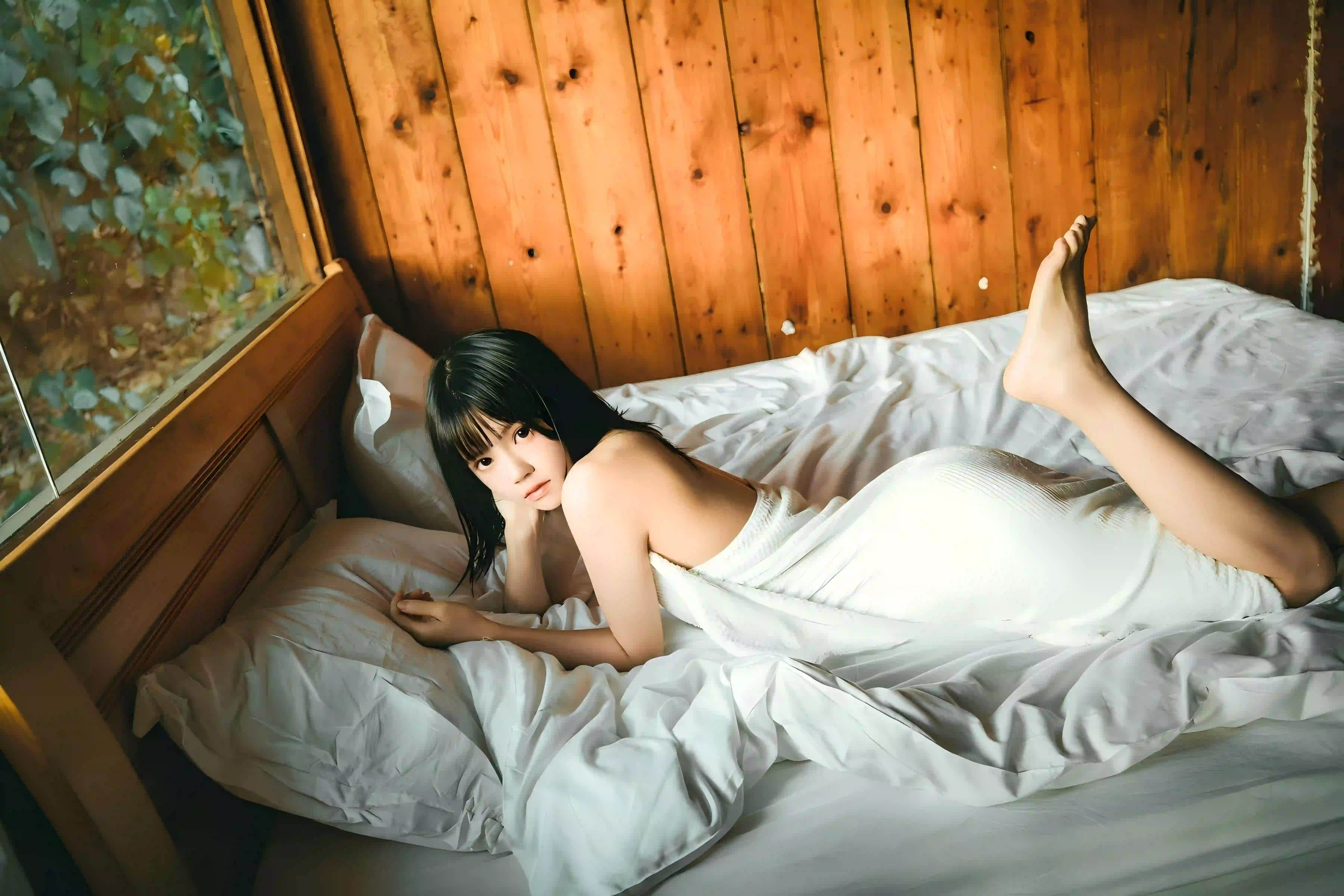 长发清纯美女 居家写真 长腿美女 清纯