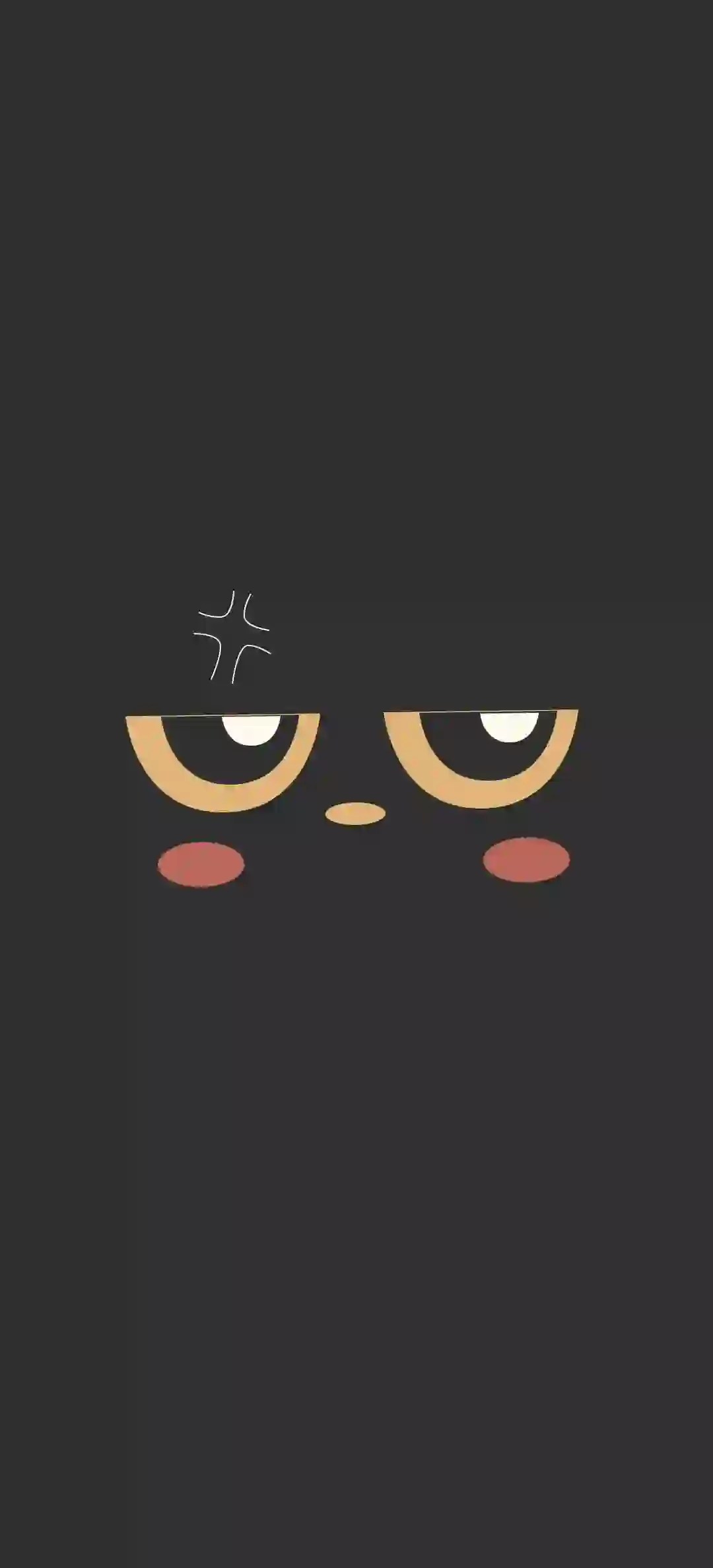 可爱表情 黑色壁纸 纯色壁纸