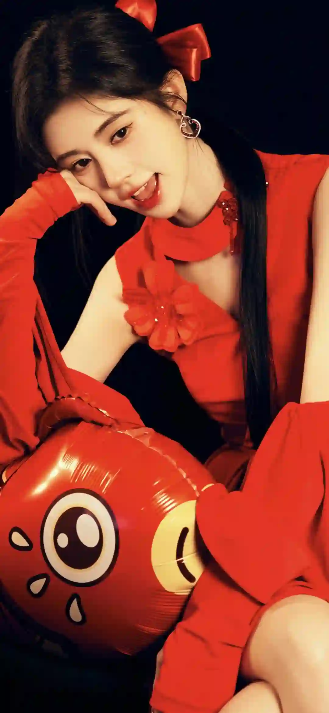 美女明星 鞠婧祎 长发可爱女孩 红色 古风女神 汉服古风美女