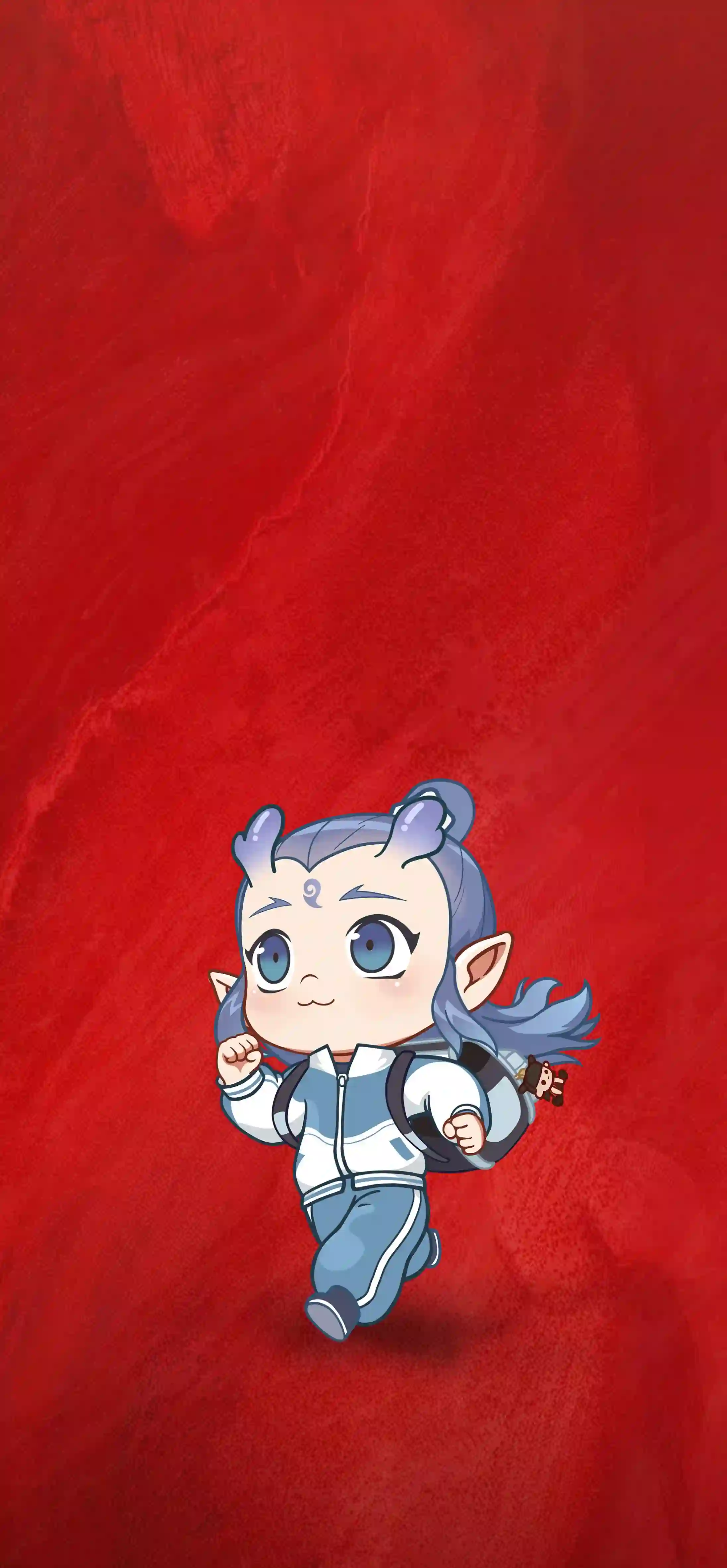 红色背景 可爱壁纸 敖丙