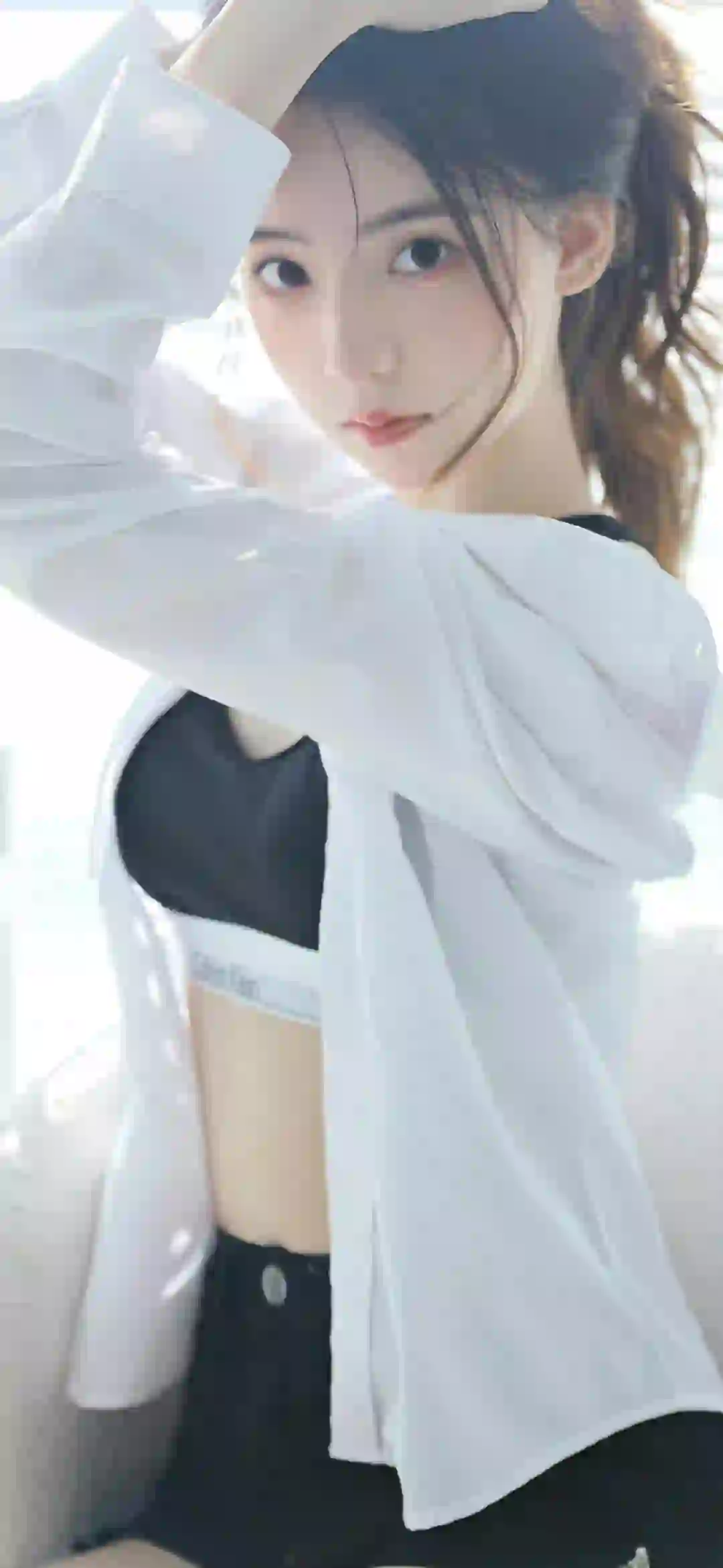清纯美女 可爱女孩 长发女孩 白色衬衫 纯欲 2