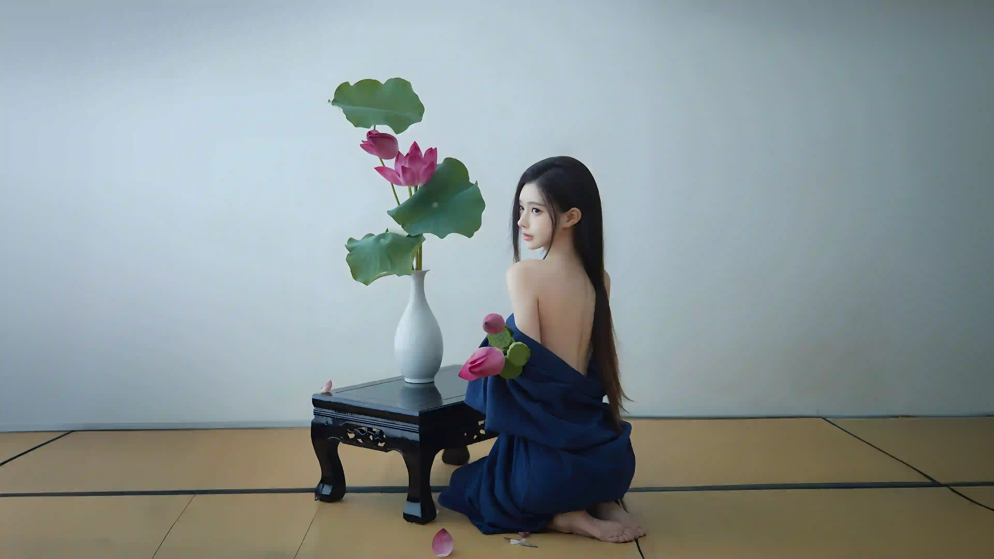 性感长发美女 艺术写真 露背