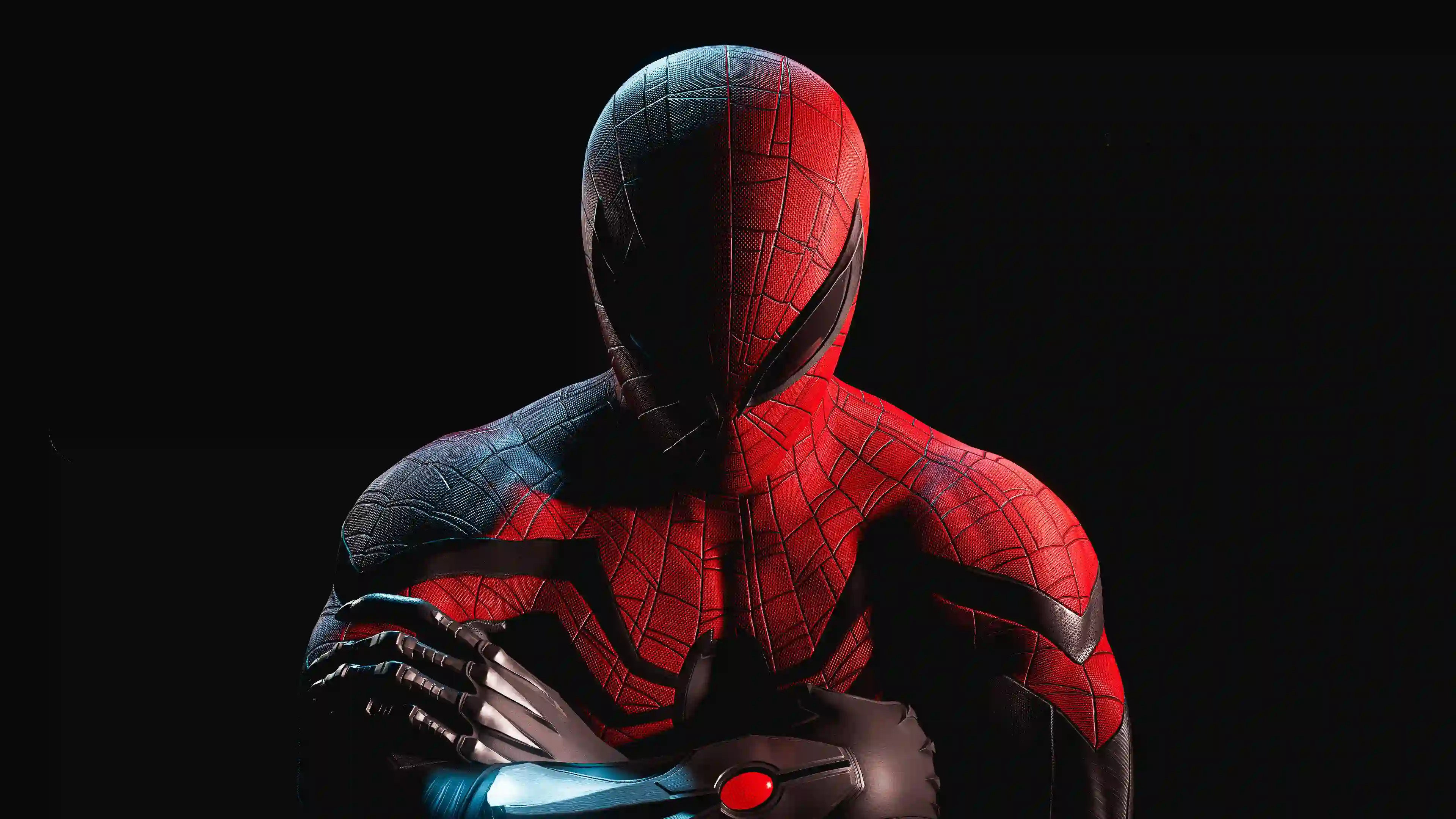 漫威英雄 蜘蛛侠 黑色背景 Spider-Man 灭霸手套