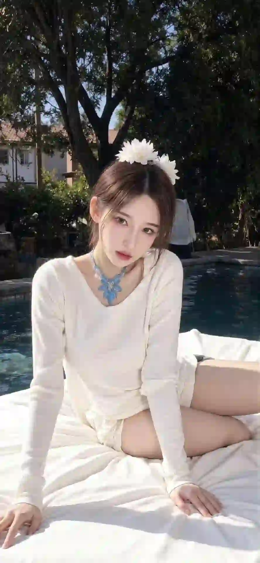 白色衣服 清纯美女 小清新