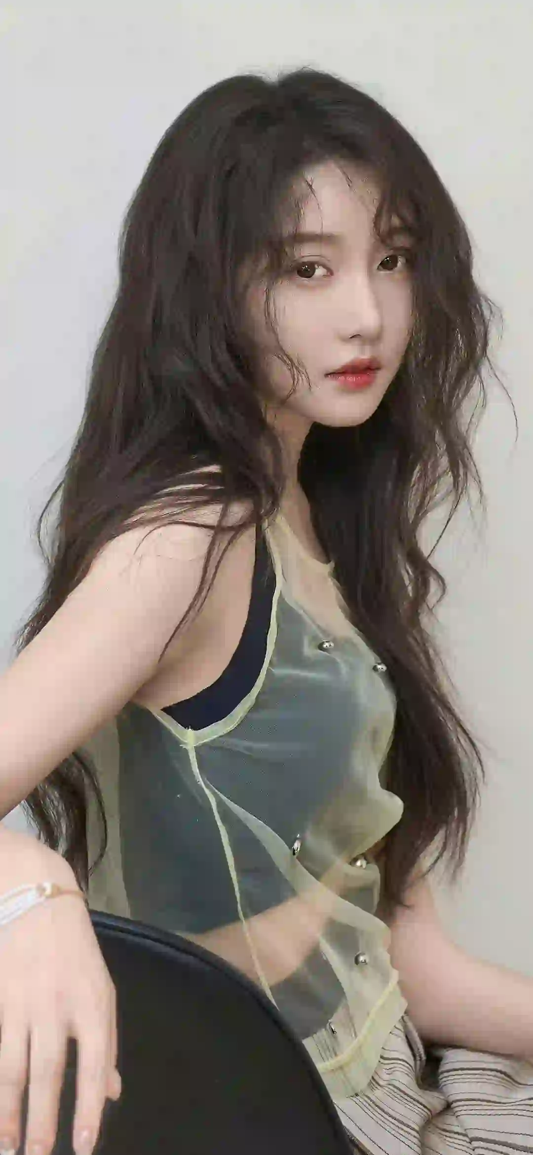 姜贞羽 长发性感美女 薄纱