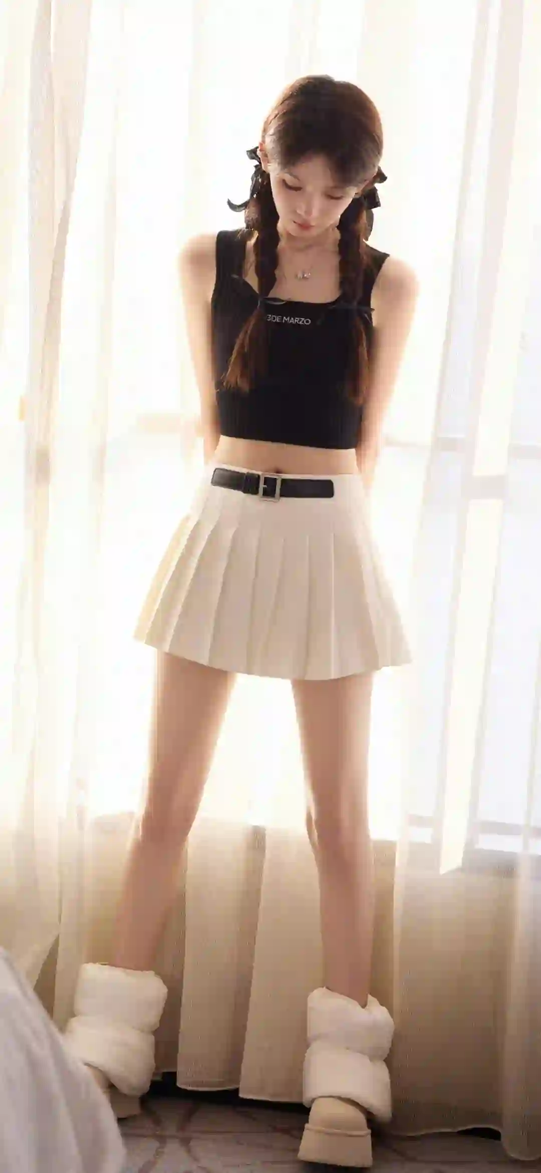 双马尾女孩 个性穿搭  陈瑶